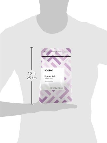 Amazon Basics Epsom Salt Soak, Unscented, Magnesium Sulfate USP, Muscle and Feet Relaxation, Resealable Bag, 3 Pound