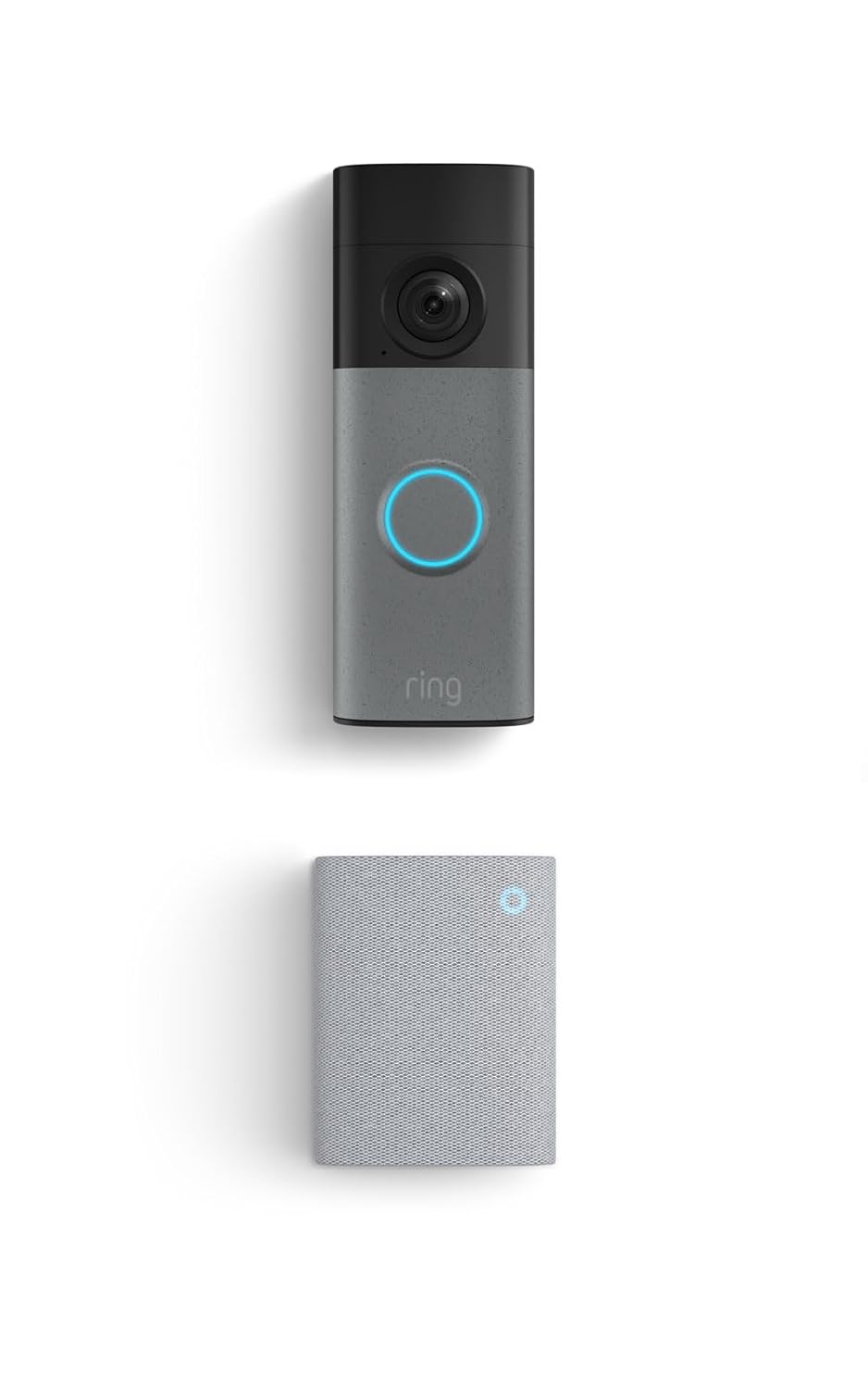 Ring Battery Doorbell (newest model) — Retinal 2K with wide-angle video, up to 6x Enhanced Zoom, Two-Way Talk, and Built-In Battery, Speckled Gray