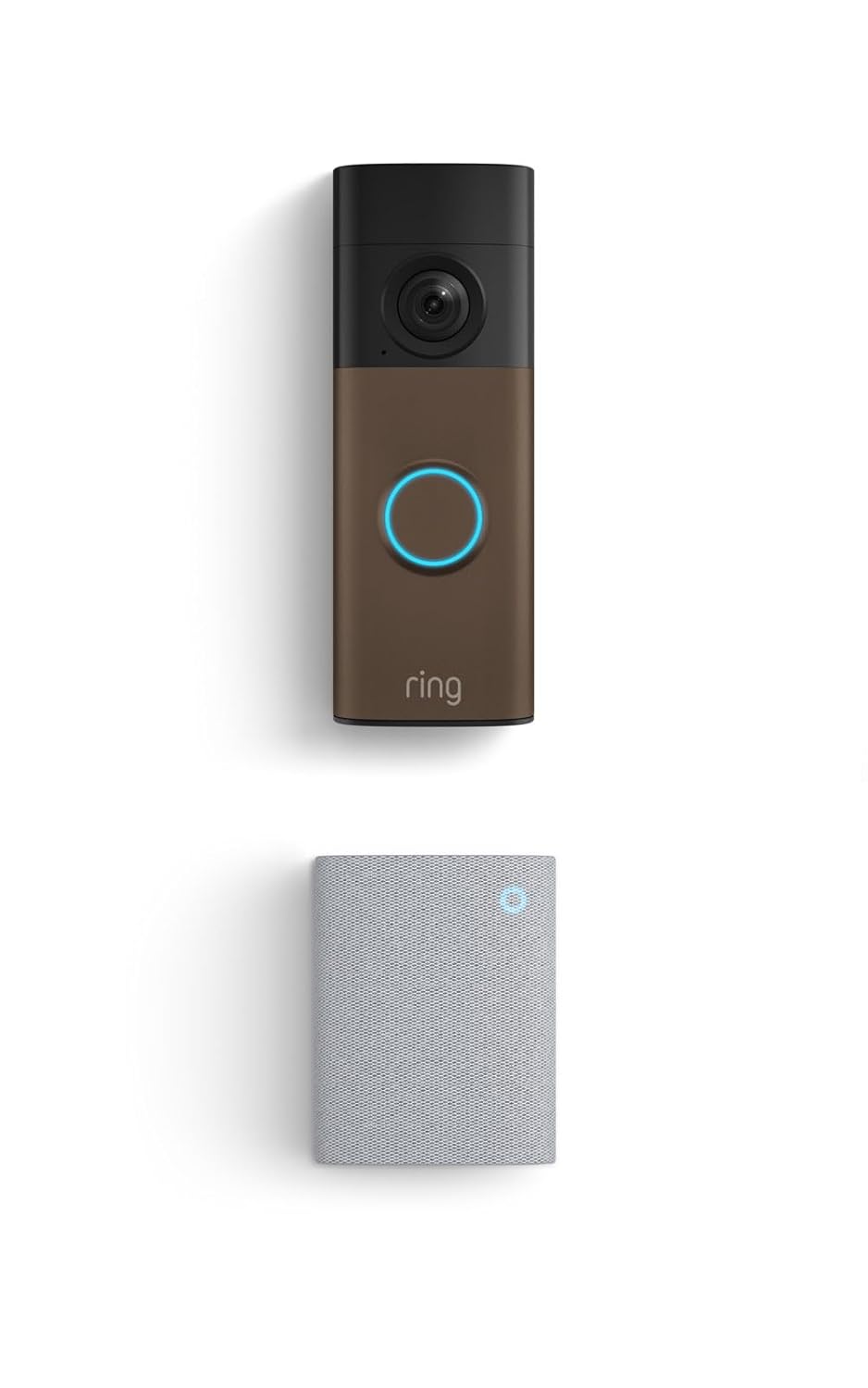 Ring Battery Doorbell (newest model) — Retinal 2K with wide-angle video, up to 6x Enhanced Zoom, Two-Way Talk, and Built-In Battery, Speckled Gray