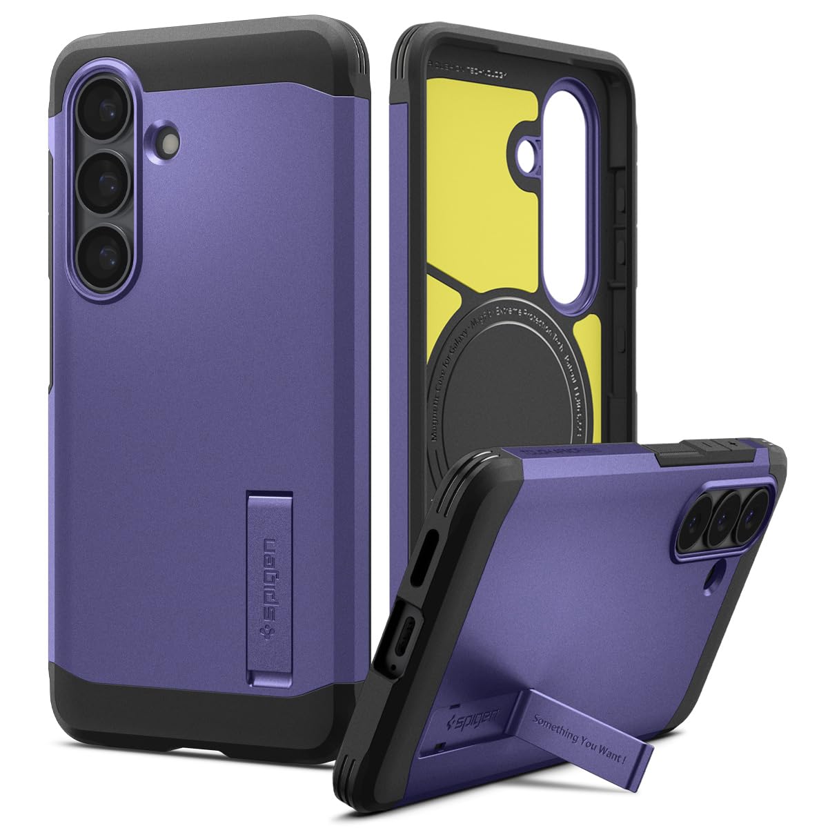 Spigen for Galaxy S26 Ultra Case, Tough Armor MagFit [Kickstand] [Compatible with MagSafe] [Military-Grade Protection] - Black