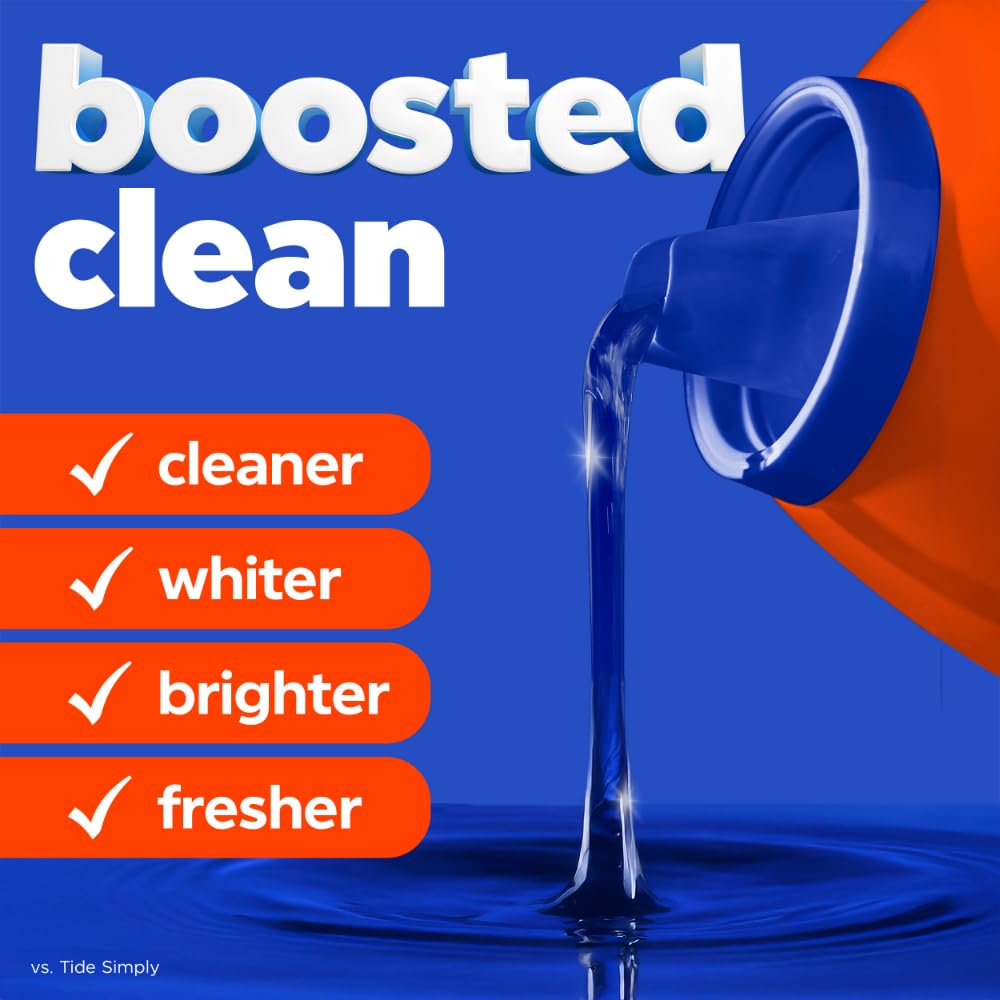 Tide Liquid Laundry Detergent, Original Scent, 125 fl oz, 100 Loads, Boosted Clean Even in Cold Water with Concentrated Washing Soap