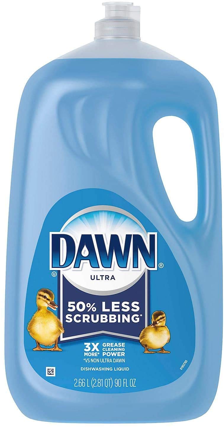 Dawn Ultra Original Dish Soap Refill Jug, Large Size Blue Liquid Dishwashing Detergent, Powerful Dish Soap for Grease, 51.5 oz