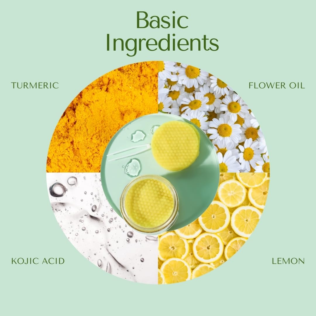 Turmeric Kojic Acid Cleansing Pads – 50pcs Exfoliating Face Scrub Pads for Smooth Skin – Turmeric Kojic Infused Cleansing