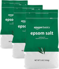 Amazon Basics Epsom Salt Soak, Unscented, Magnesium Sulfate USP, Muscle and Feet Relaxation, Resealable Bag, 3 Pound