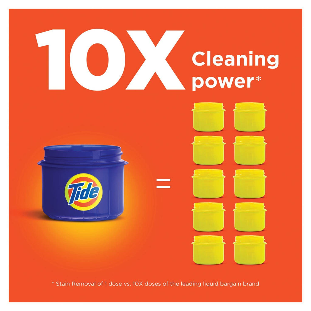 Tide Liquid Laundry Detergent, Original Scent, 125 fl oz, 100 Loads, Boosted Clean Even in Cold Water with Concentrated Washing Soap