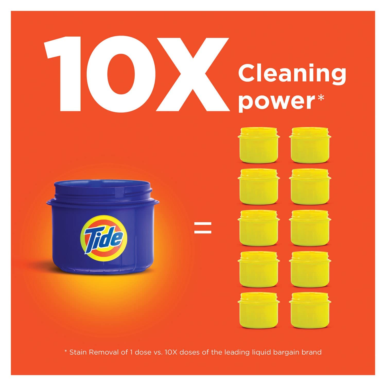 Tide Liquid Laundry Detergent, Original Scent, 125 fl oz, 100 Loads, Boosted Clean Even in Cold Water with Concentrated Washing Soap