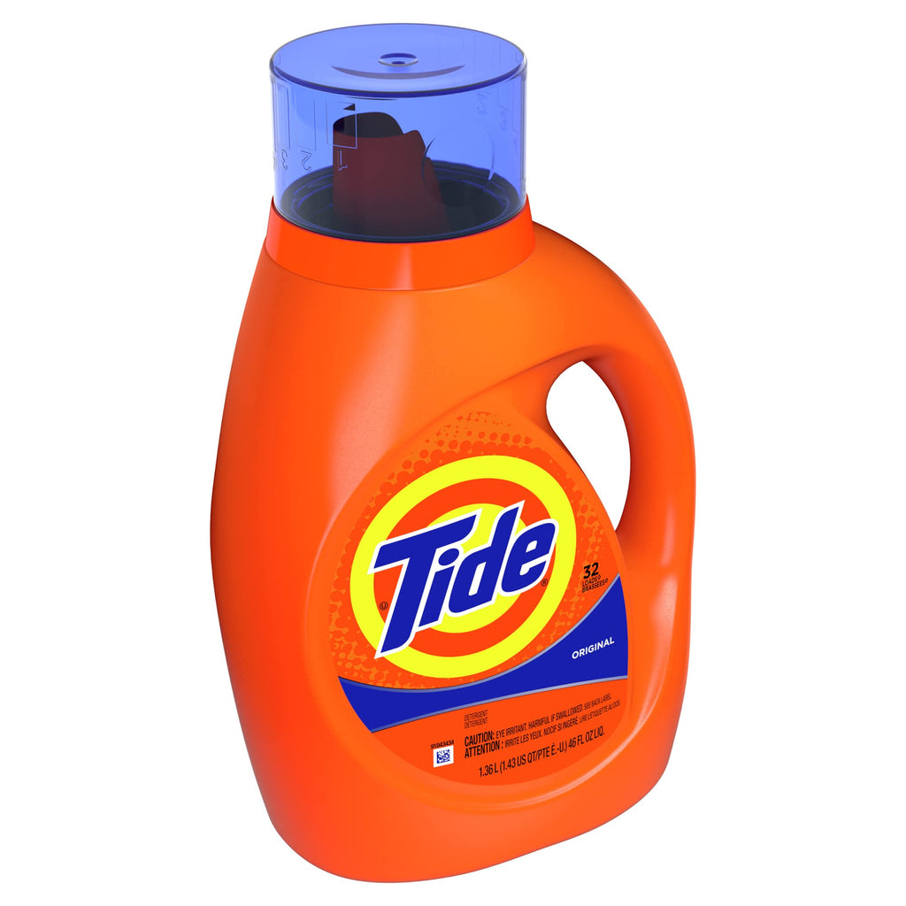 Tide Liquid Laundry Detergent, Original Scent, 125 fl oz, 100 Loads, Boosted Clean Even in Cold Water with Concentrated Washing Soap