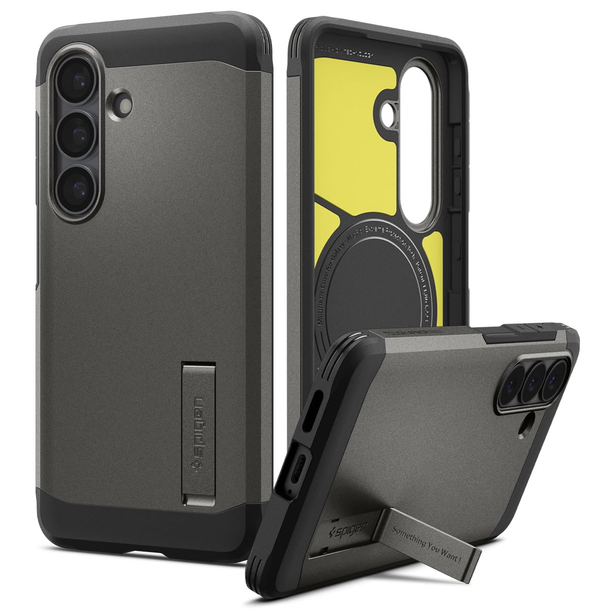Spigen for Galaxy S26 Ultra Case, Tough Armor MagFit [Kickstand] [Compatible with MagSafe] [Military-Grade Protection] - Black
