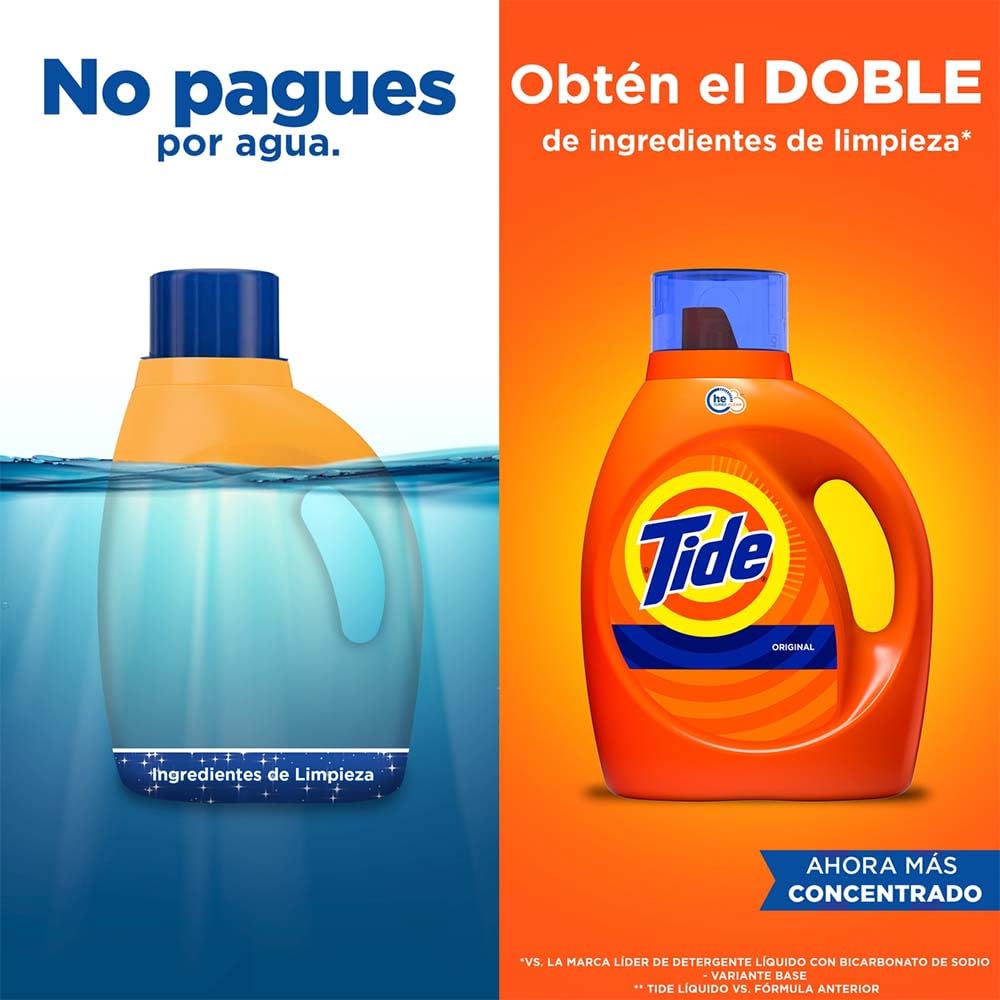 Tide Liquid Laundry Detergent, Original Scent, 125 fl oz, 100 Loads, Boosted Clean Even in Cold Water with Concentrated Washing Soap