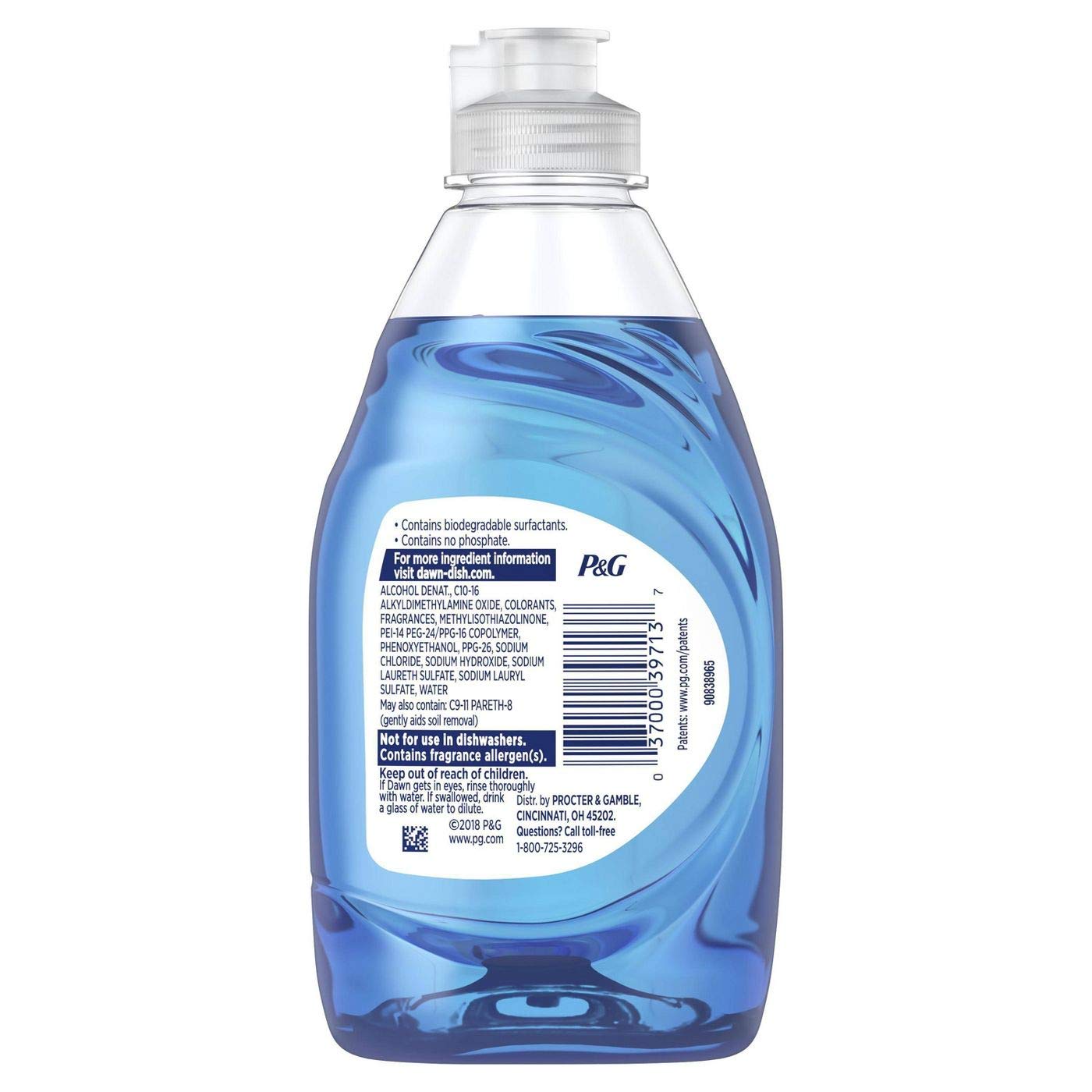 Dawn Ultra Original Dish Soap Refill Jug, Large Size Blue Liquid Dishwashing Detergent, Powerful Dish Soap for Grease, 51.5 oz