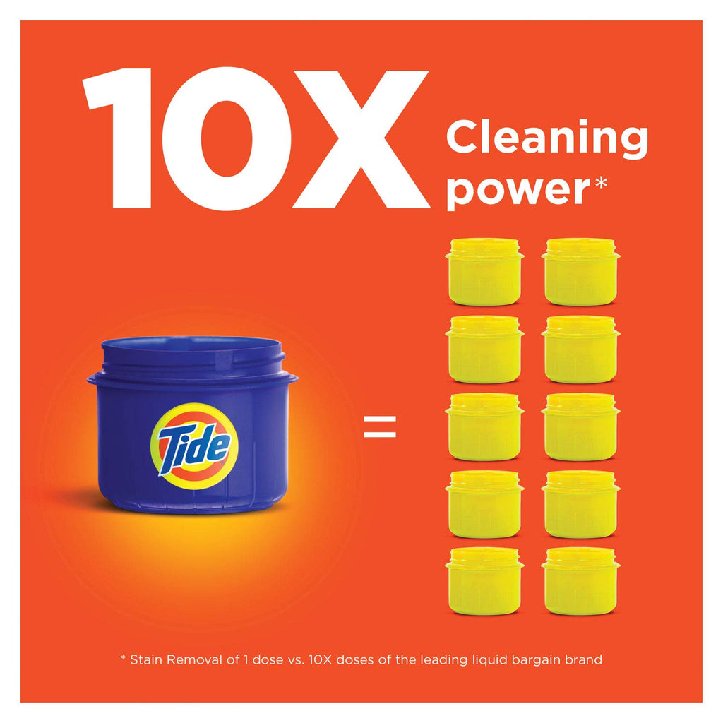 Tide Liquid Laundry Detergent, Original Scent, 125 fl oz, 100 Loads, Boosted Clean Even in Cold Water with Concentrated Washing Soap