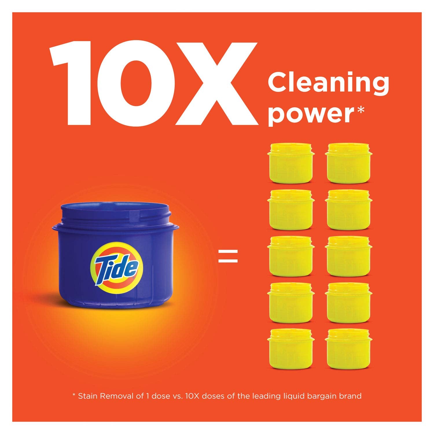 Tide Liquid Laundry Detergent, Original Scent, 125 fl oz, 100 Loads, Boosted Clean Even in Cold Water with Concentrated Washing Soap