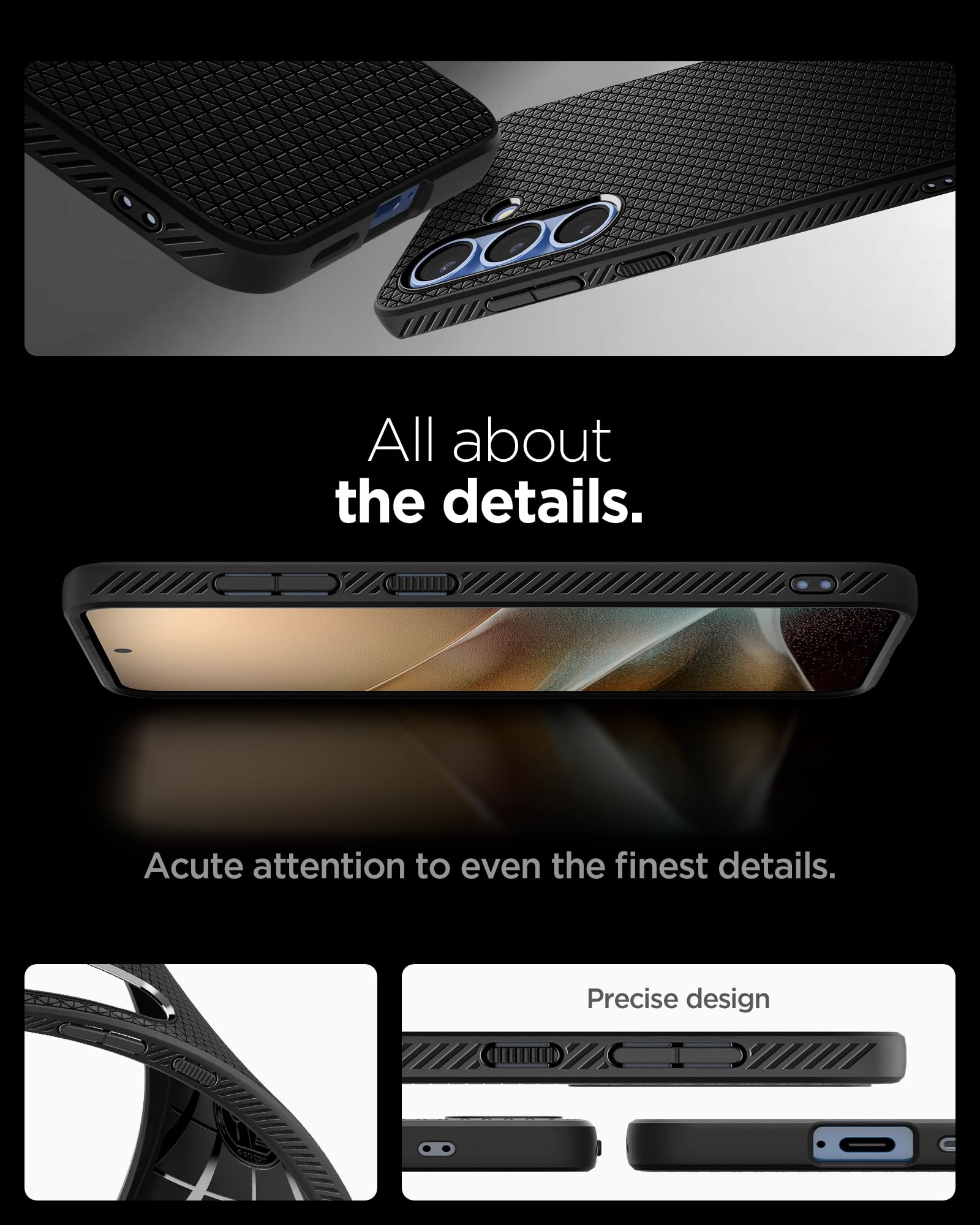 Spigen for Galaxy S26 Case, Liquid Air [No Magnet Ring] [Military-Grade Protection] - Matte Black