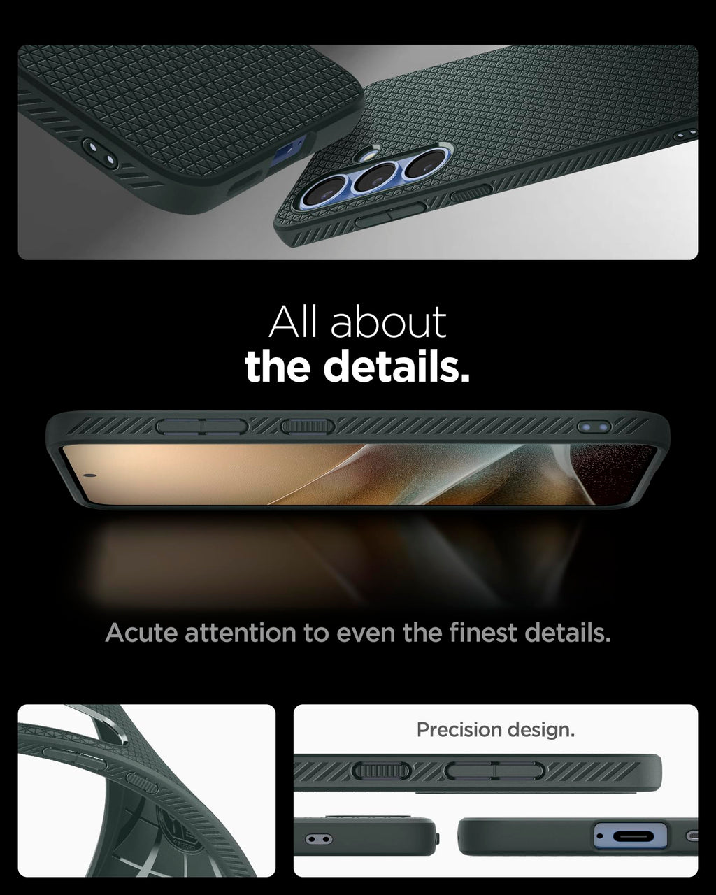 Spigen for Galaxy S26 Case, Liquid Air [No Magnet Ring] [Military-Grade Protection] - Matte Black