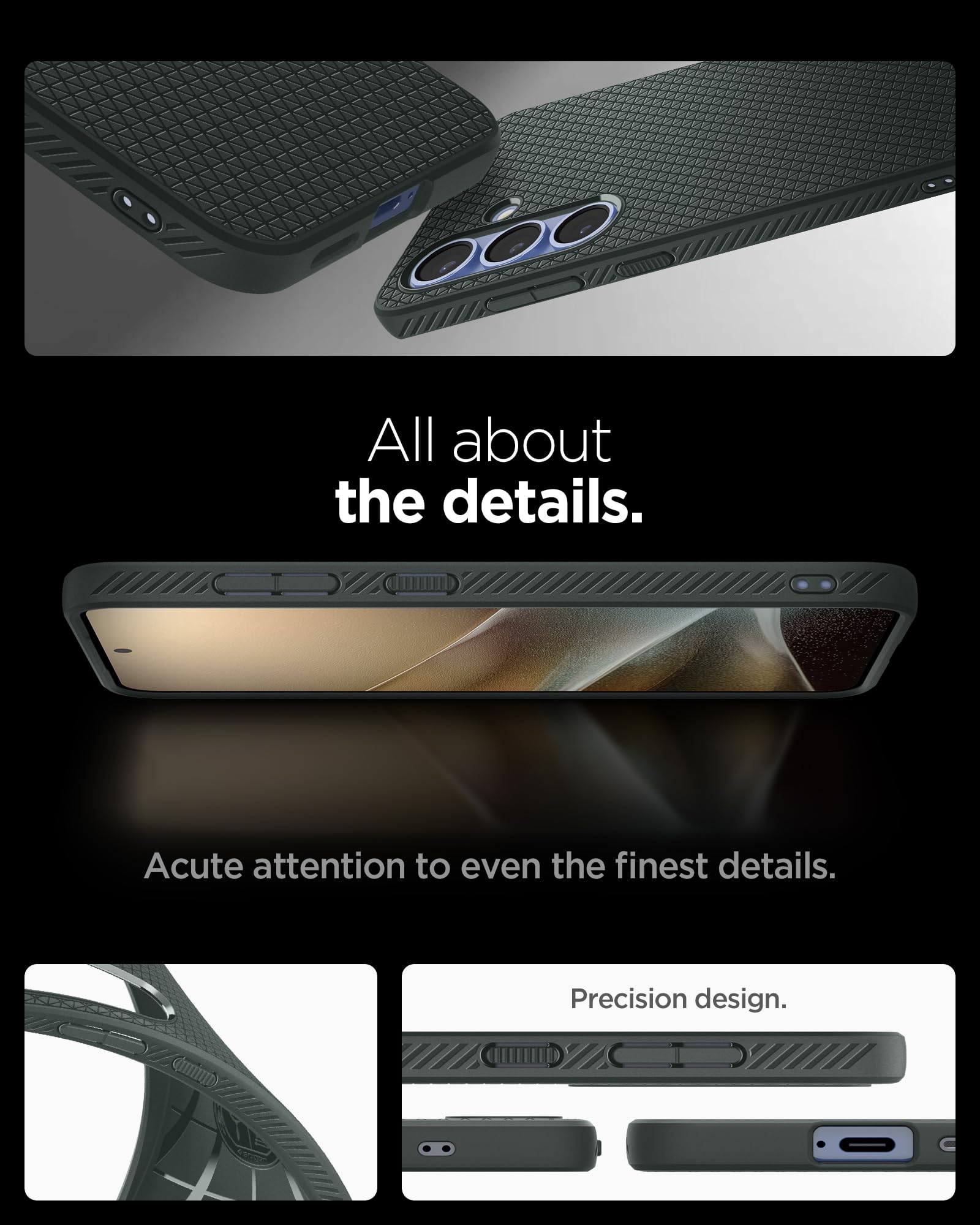 Spigen for Galaxy S26 Case, Liquid Air [No Magnet Ring] [Military-Grade Protection] - Matte Black