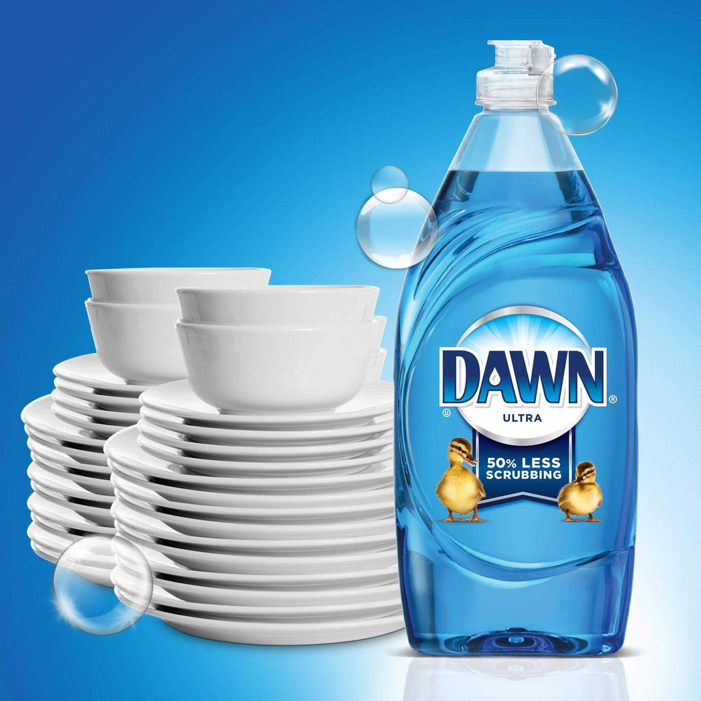 Dawn Ultra Original Dish Soap Refill Jug, Large Size Blue Liquid Dishwashing Detergent, Powerful Dish Soap for Grease, 51.5 oz