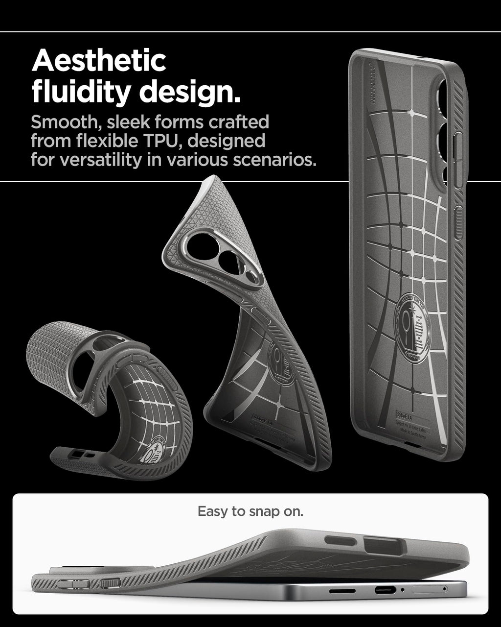 Spigen for Galaxy S26 Case, Liquid Air [No Magnet Ring] [Military-Grade Protection] - Matte Black