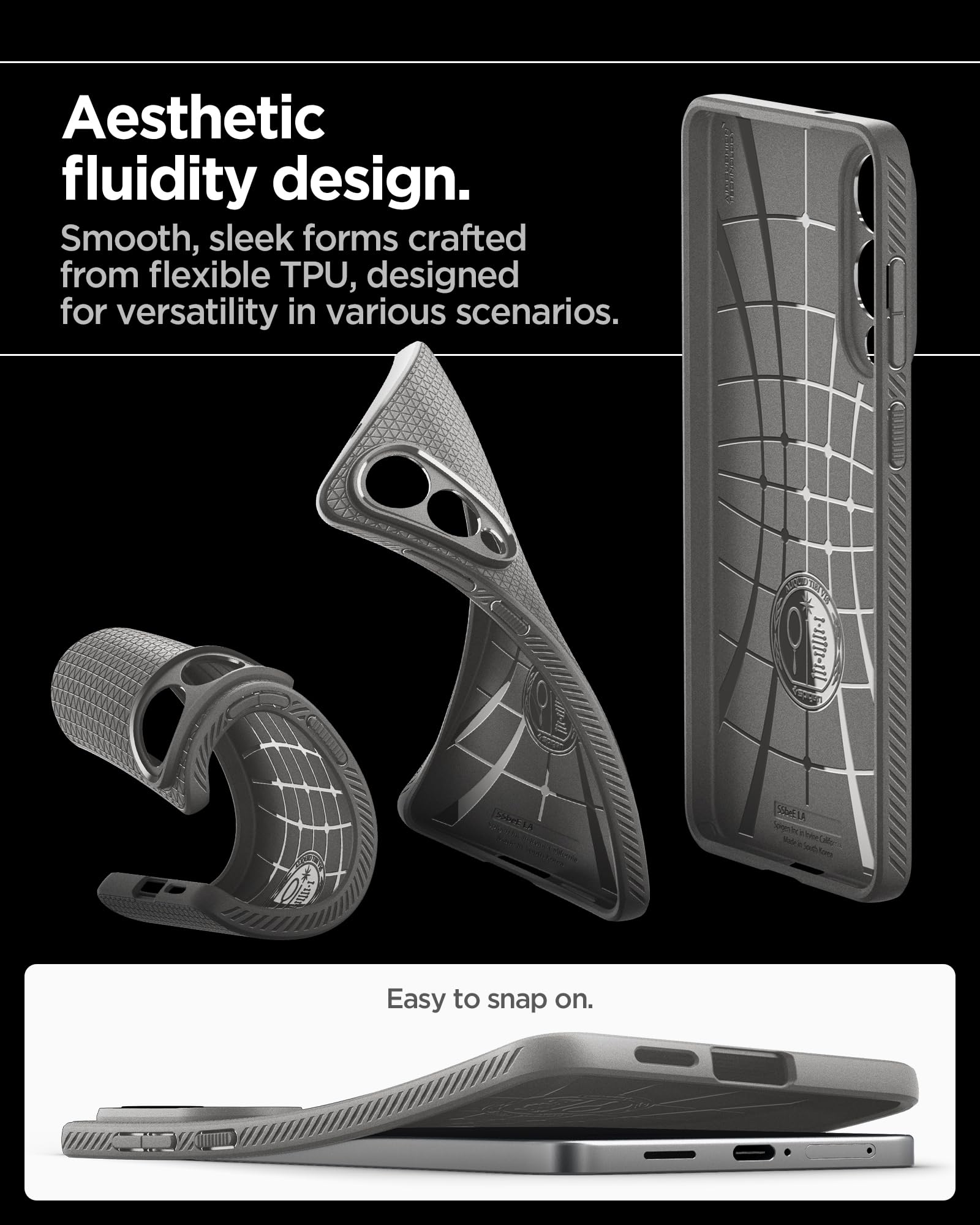 Spigen for Galaxy S26 Case, Liquid Air [No Magnet Ring] [Military-Grade Protection] - Matte Black