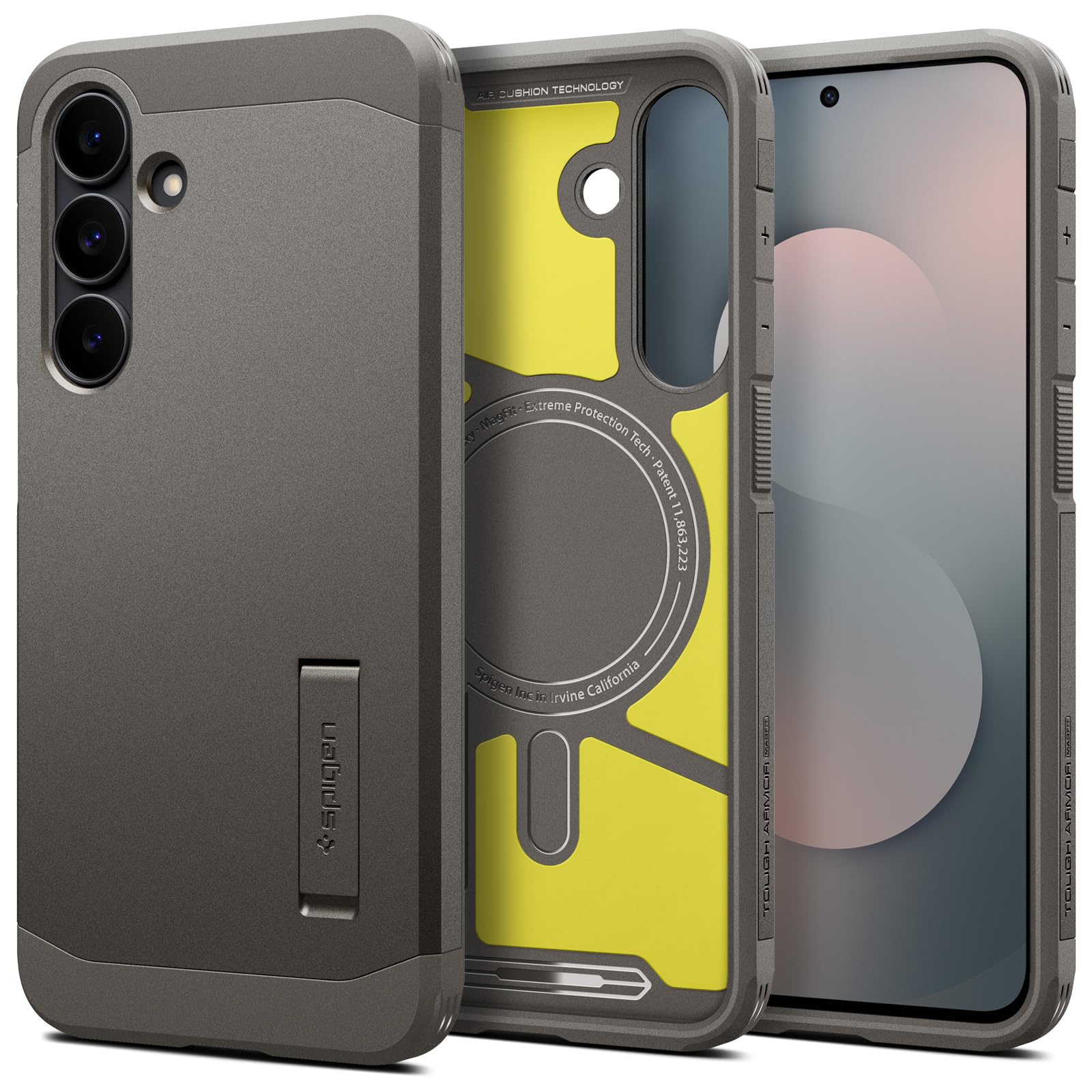 Spigen for Galaxy S26 Ultra Case, Tough Armor MagFit [Kickstand] [Compatible with MagSafe] [Military-Grade Protection] - Black