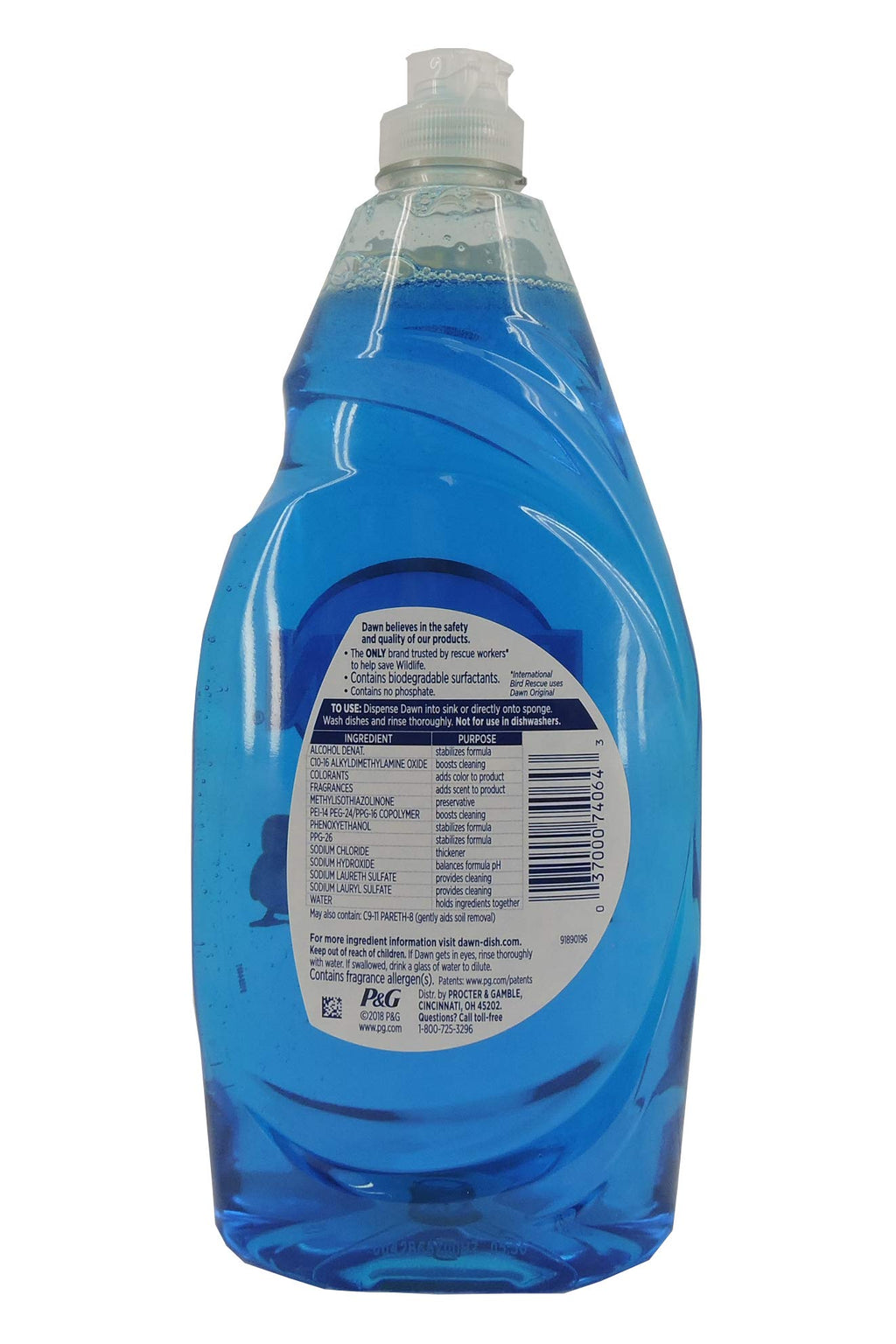 Dawn Ultra Original Dish Soap Refill Jug, Large Size Blue Liquid Dishwashing Detergent, Powerful Dish Soap for Grease, 51.5 oz
