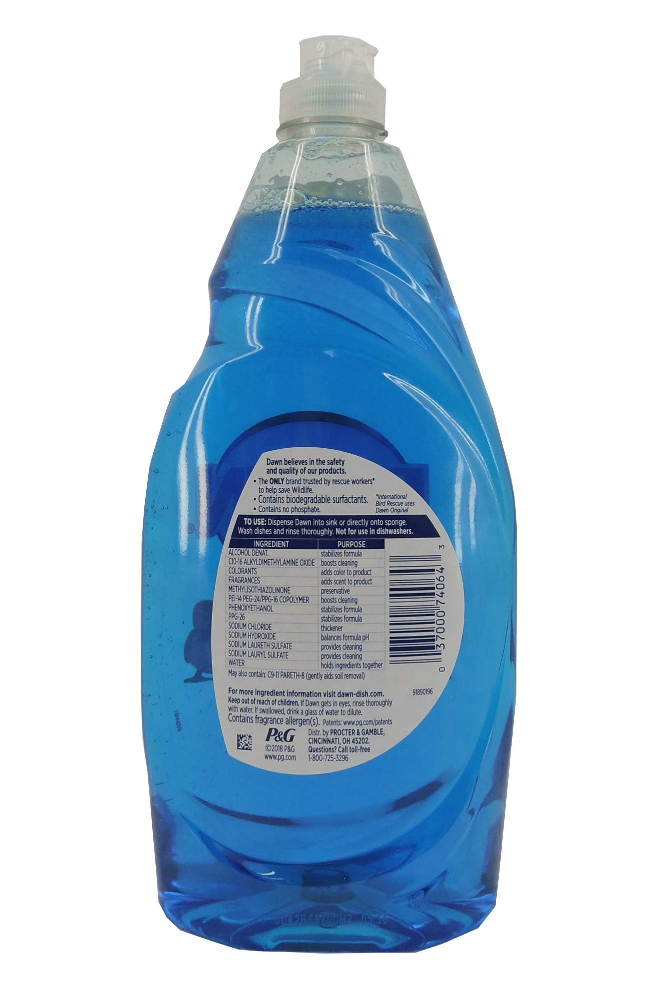 Dawn Ultra Original Dish Soap Refill Jug, Large Size Blue Liquid Dishwashing Detergent, Powerful Dish Soap for Grease, 51.5 oz