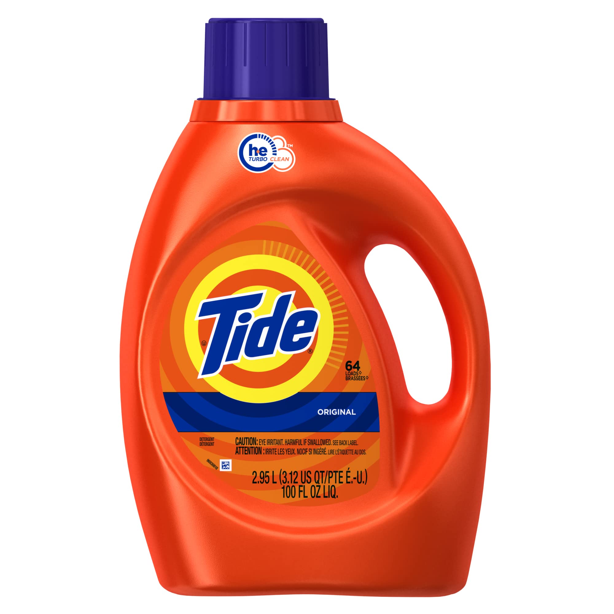 Tide Liquid Laundry Detergent, Original Scent, 125 fl oz, 100 Loads, Boosted Clean Even in Cold Water with Concentrated Washing Soap