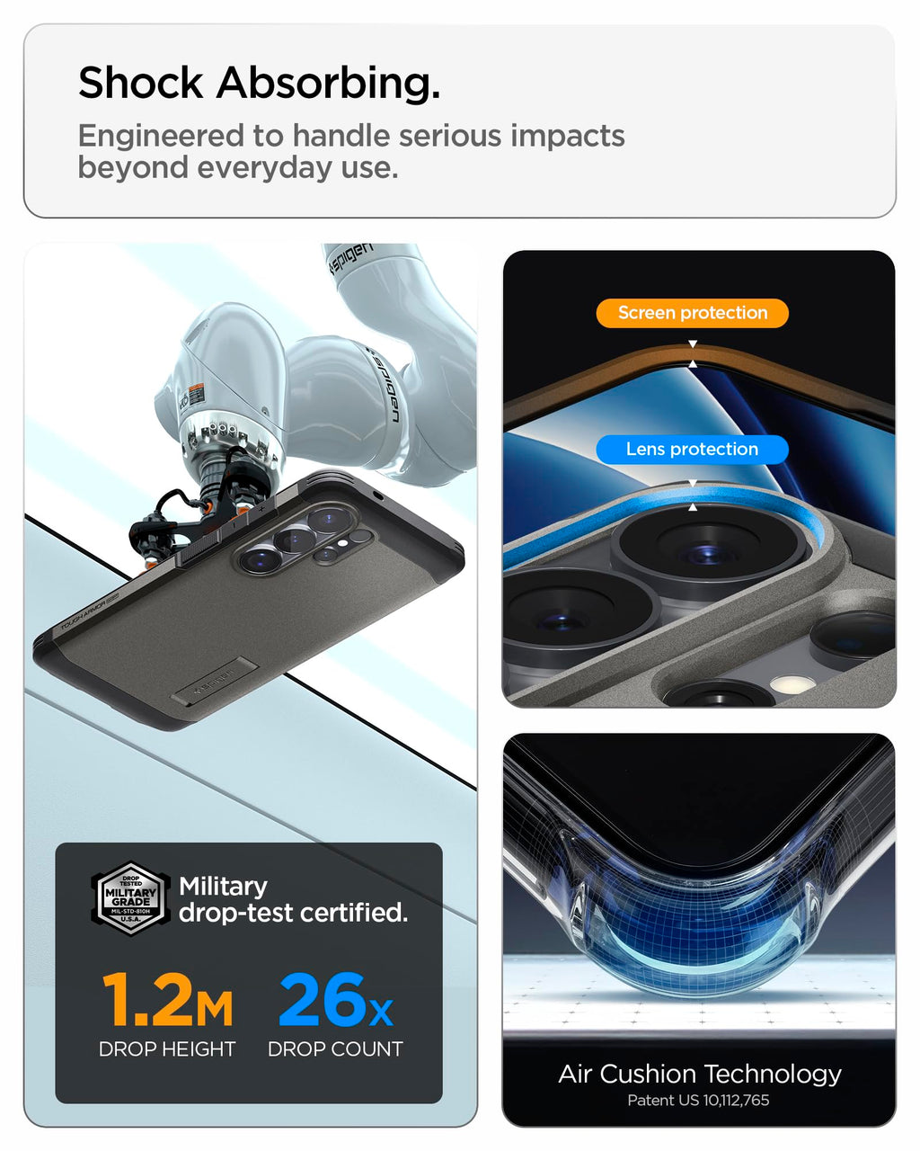 Spigen for Galaxy S26 Ultra Case, Tough Armor MagFit [Kickstand] [Compatible with MagSafe] [Military-Grade Protection] - Black