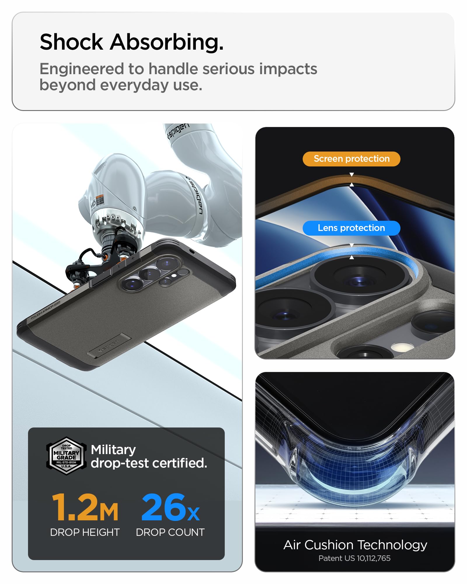 Spigen for Galaxy S26 Ultra Case, Tough Armor MagFit [Kickstand] [Compatible with MagSafe] [Military-Grade Protection] - Black
