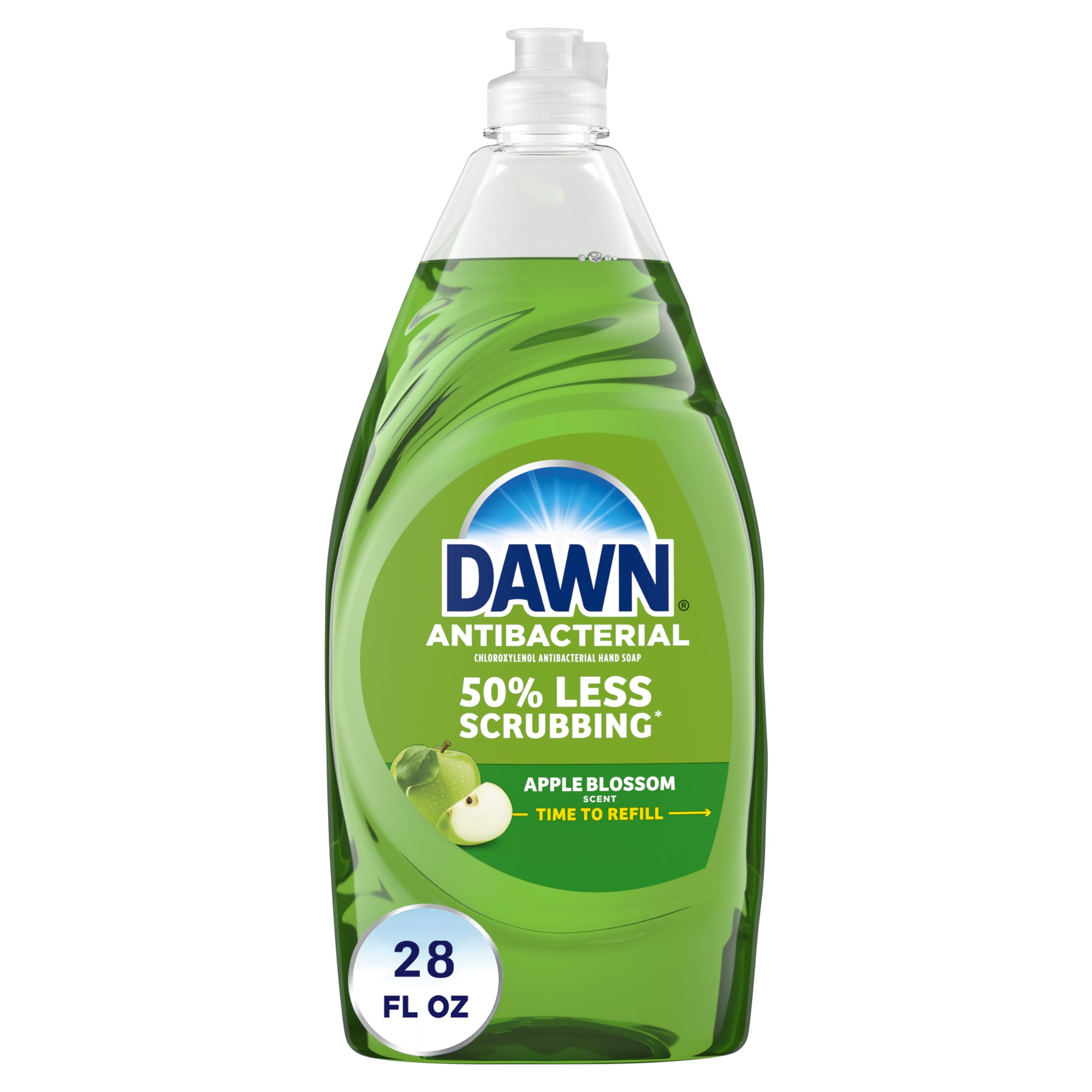 Dawn Ultra Original Dish Soap Refill Jug, Large Size Blue Liquid Dishwashing Detergent, Powerful Dish Soap for Grease, 51.5 oz