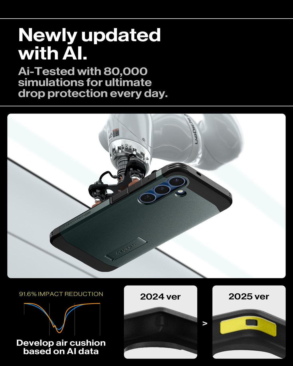 Spigen for Galaxy S26 Ultra Case, Tough Armor MagFit [Kickstand] [Compatible with MagSafe] [Military-Grade Protection] - Black