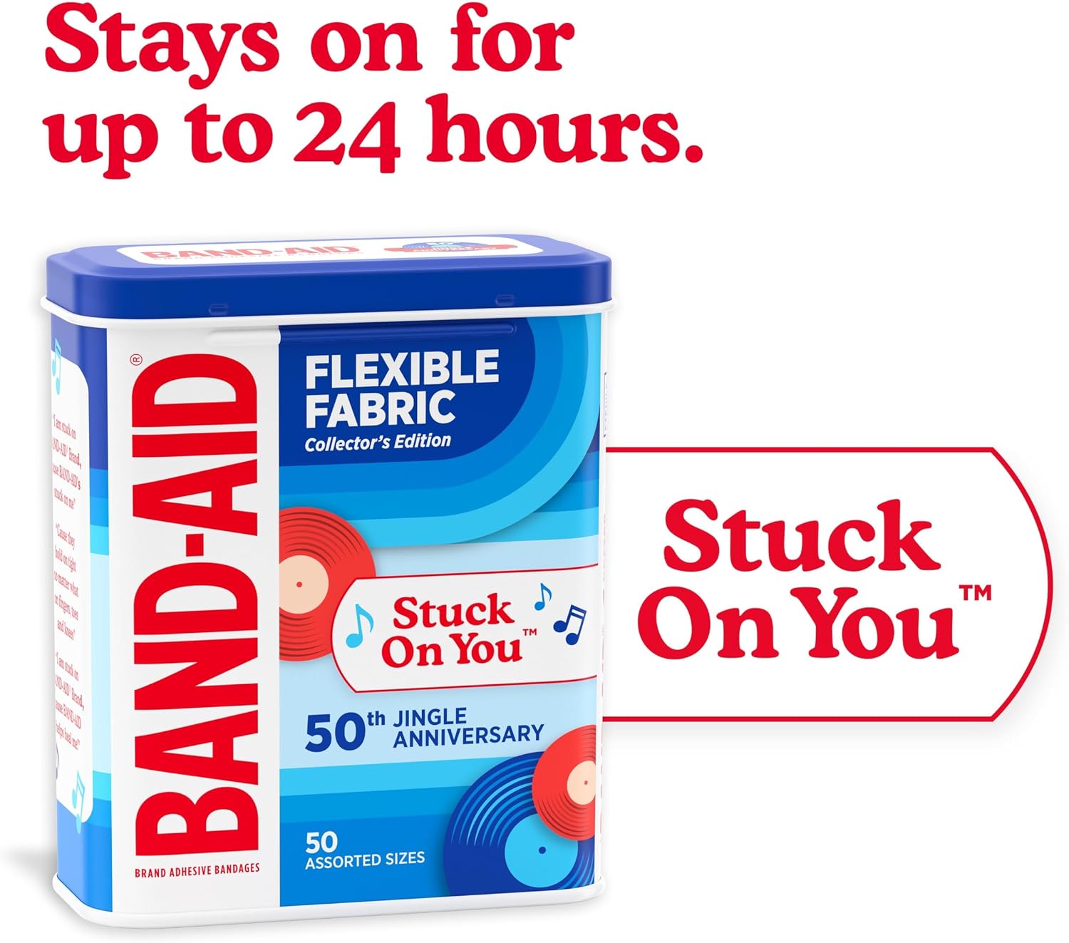 BAND-AID Brand Flexible Fabric Adhesive Bandages, Comfortable Sterile Protection & Wound Care for Minor Cuts, Scrapes & Burns, First Aid Kit Essential, Non-Stick Hurt-Free Pad, Assorted Sizes, 100 Ct