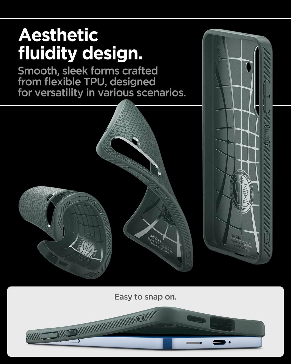 Spigen for Galaxy S26 Case, Liquid Air [No Magnet Ring] [Military-Grade Protection] - Matte Black
