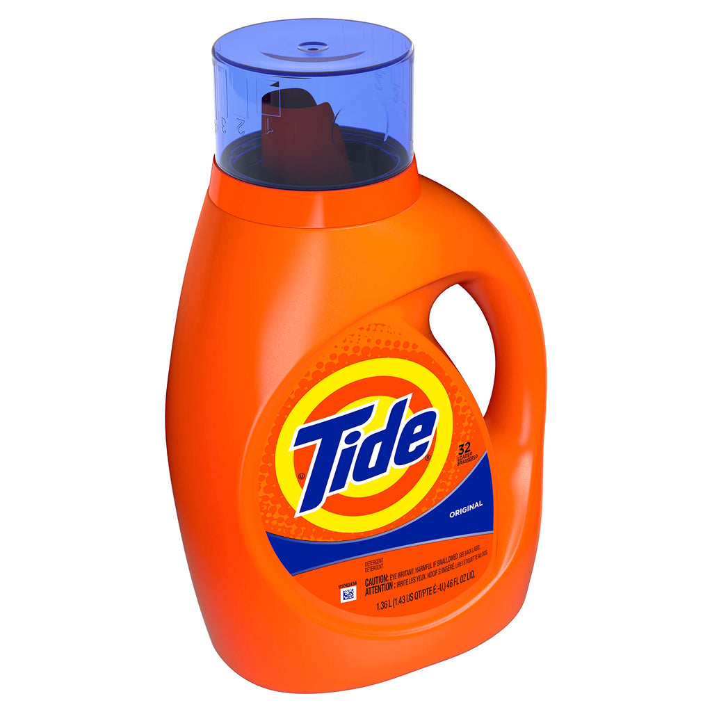 Tide Liquid Laundry Detergent, Original Scent, 125 fl oz, 100 Loads, Boosted Clean Even in Cold Water with Concentrated Washing Soap