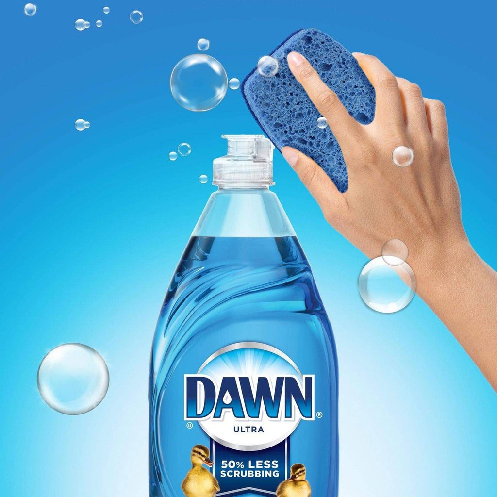 Dawn Ultra Original Dish Soap Refill Jug, Large Size Blue Liquid Dishwashing Detergent, Powerful Dish Soap for Grease, 51.5 oz