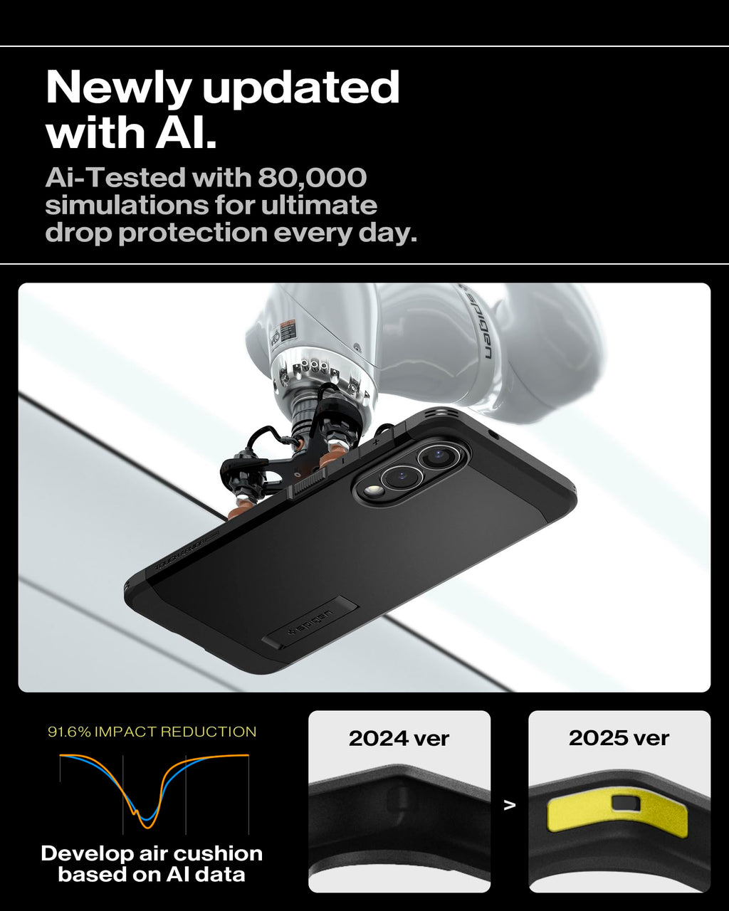 Spigen for Galaxy S26 Ultra Case, Tough Armor MagFit [Kickstand] [Compatible with MagSafe] [Military-Grade Protection] - Black