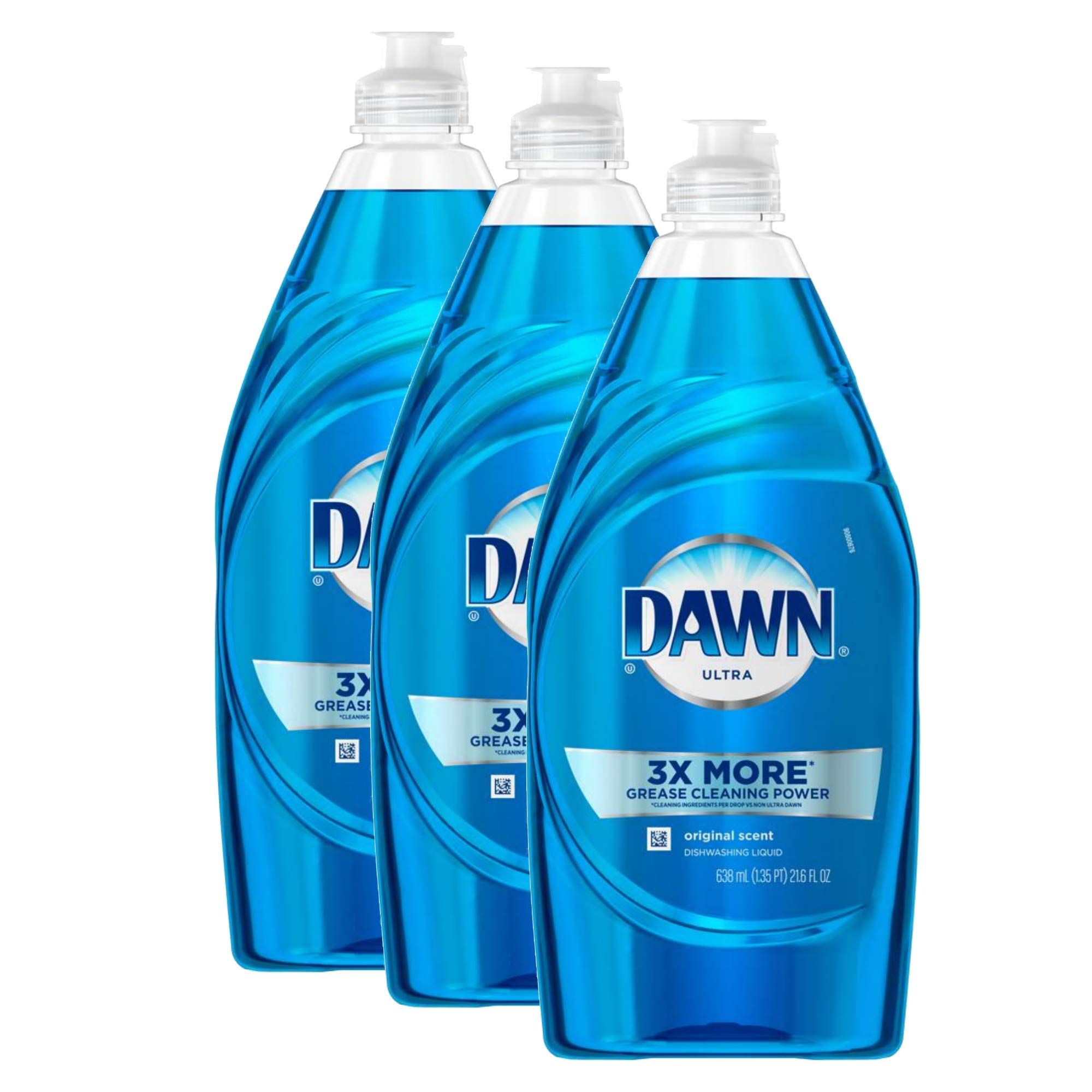 Dawn Ultra Original Dish Soap Refill Jug, Large Size Blue Liquid Dishwashing Detergent, Powerful Dish Soap for Grease, 51.5 oz
