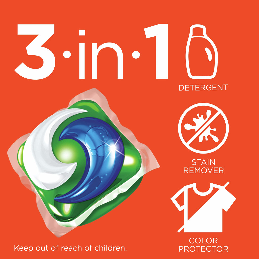 Tide PODS laundry detergent pacs, 3-in-1 Stain Remover, Odor Fighter, Color Protector, 112 Count, HE compatible, Spring Meadow Scent