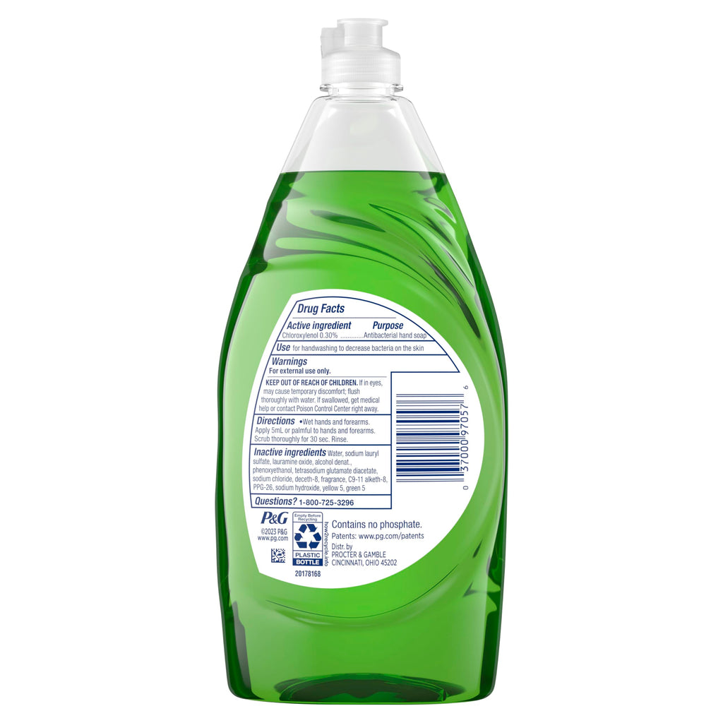 Dawn Ultra Original Dish Soap Refill Jug, Large Size Blue Liquid Dishwashing Detergent, Powerful Dish Soap for Grease, 51.5 oz