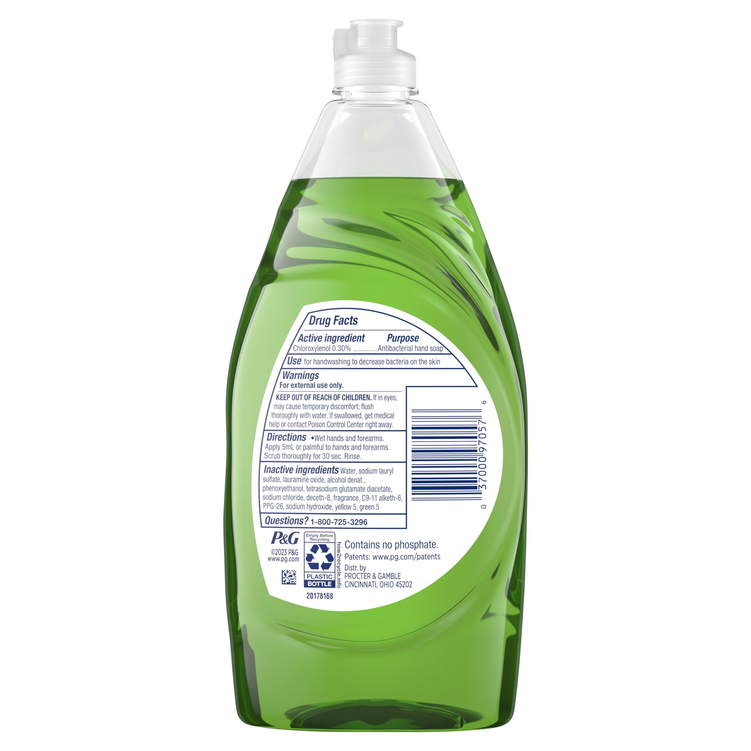 Dawn Ultra Original Dish Soap Refill Jug, Large Size Blue Liquid Dishwashing Detergent, Powerful Dish Soap for Grease, 51.5 oz