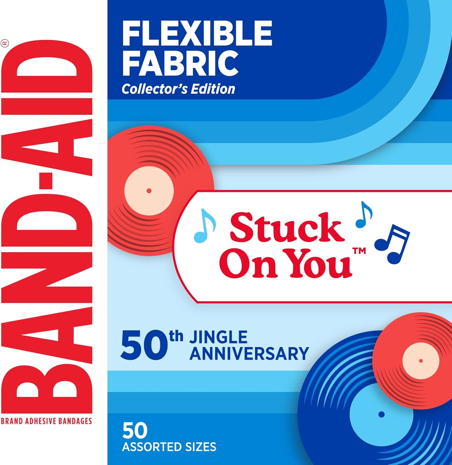 BAND-AID Brand Flexible Fabric Adhesive Bandages, Comfortable Sterile Protection & Wound Care for Minor Cuts, Scrapes & Burns, First Aid Kit Essential, Non-Stick Hurt-Free Pad, Assorted Sizes, 100 Ct