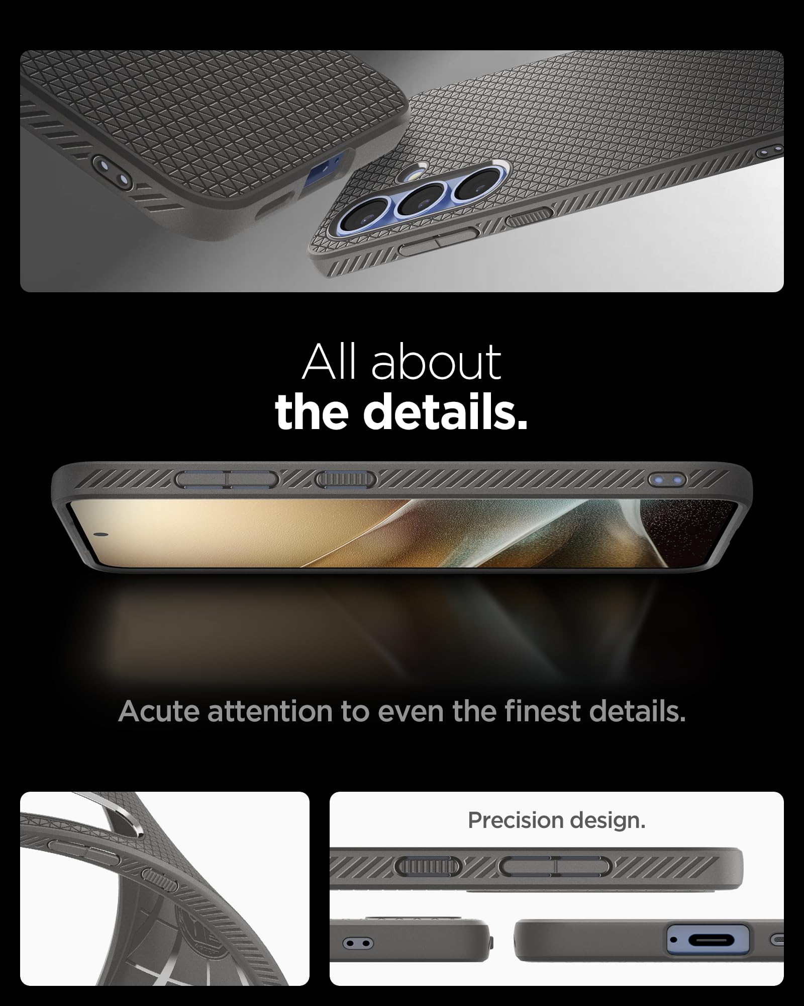 Spigen for Galaxy S26 Case, Liquid Air [No Magnet Ring] [Military-Grade Protection] - Matte Black