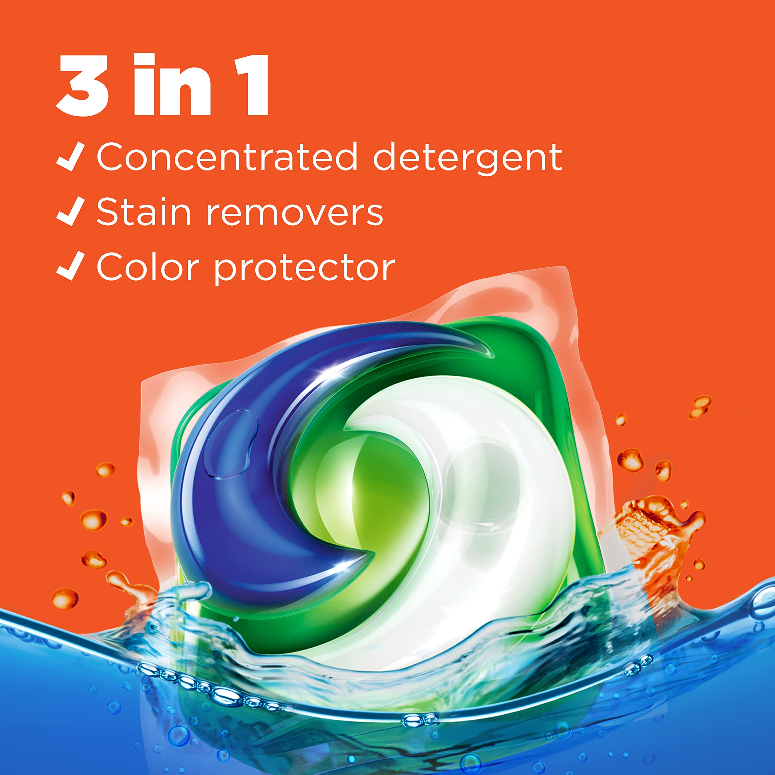 Tide PODS laundry detergent pacs, 3-in-1 Stain Remover, Odor Fighter, Color Protector, 112 Count, HE compatible, Spring Meadow Scent