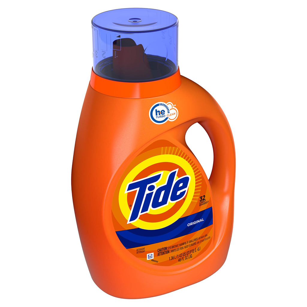 Tide Liquid Laundry Detergent, Original Scent, 125 fl oz, 100 Loads, Boosted Clean Even in Cold Water with Concentrated Washing Soap