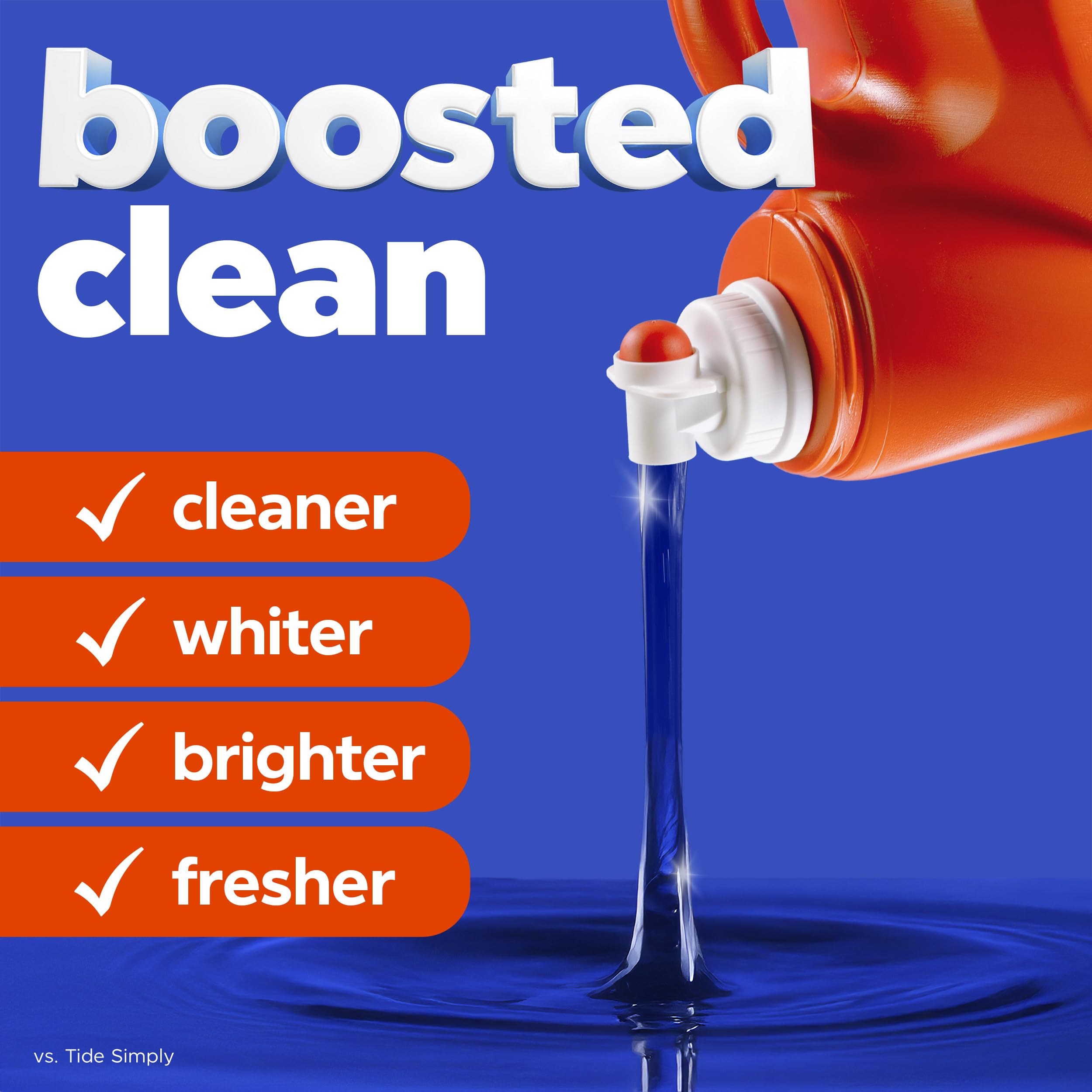 Tide Liquid Laundry Detergent, Original Scent, 125 fl oz, 100 Loads, Boosted Clean Even in Cold Water with Concentrated Washing Soap