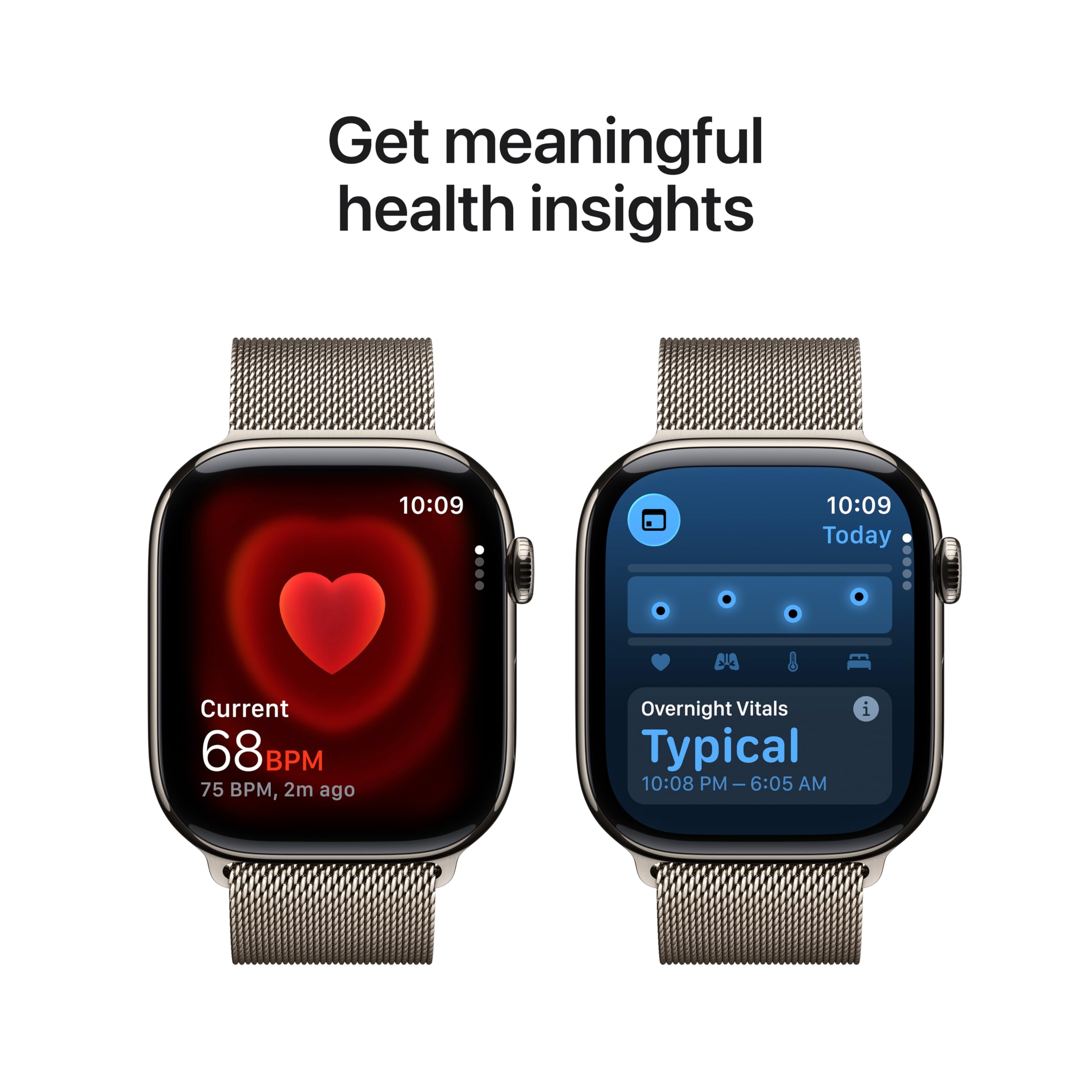 Apple Watch Series 11 [GPS 42mm] Smartwatch with Rose Gold Aluminum Case with Light Blush Sport Band - S/M. Sleep Score, Fitness Tracker, Health Monitoring, Always-On Display, Water Resistant