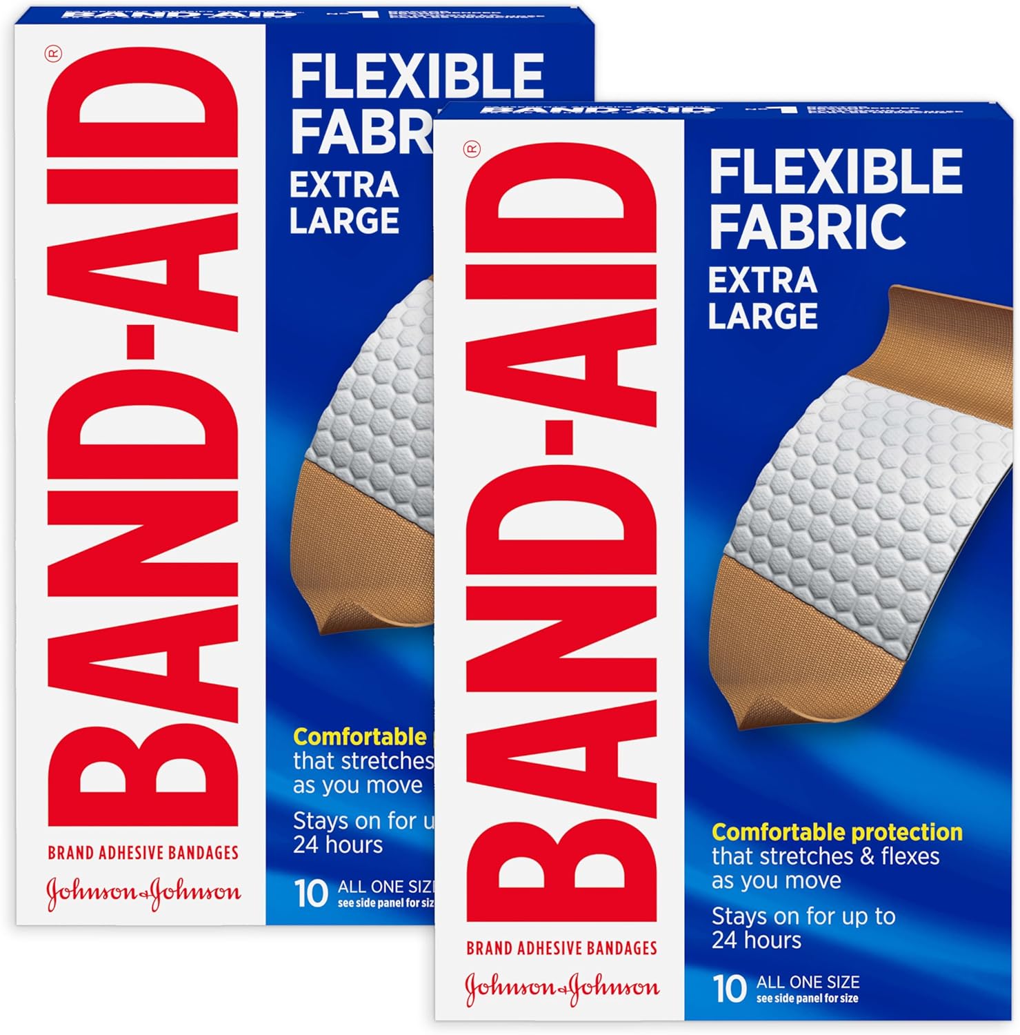 BAND-AID Brand Flexible Fabric Adhesive Bandages, Comfortable Sterile Protection & Wound Care for Minor Cuts, Scrapes & Burns, First Aid Kit Essential, Non-Stick Hurt-Free Pad, Assorted Sizes, 100 Ct