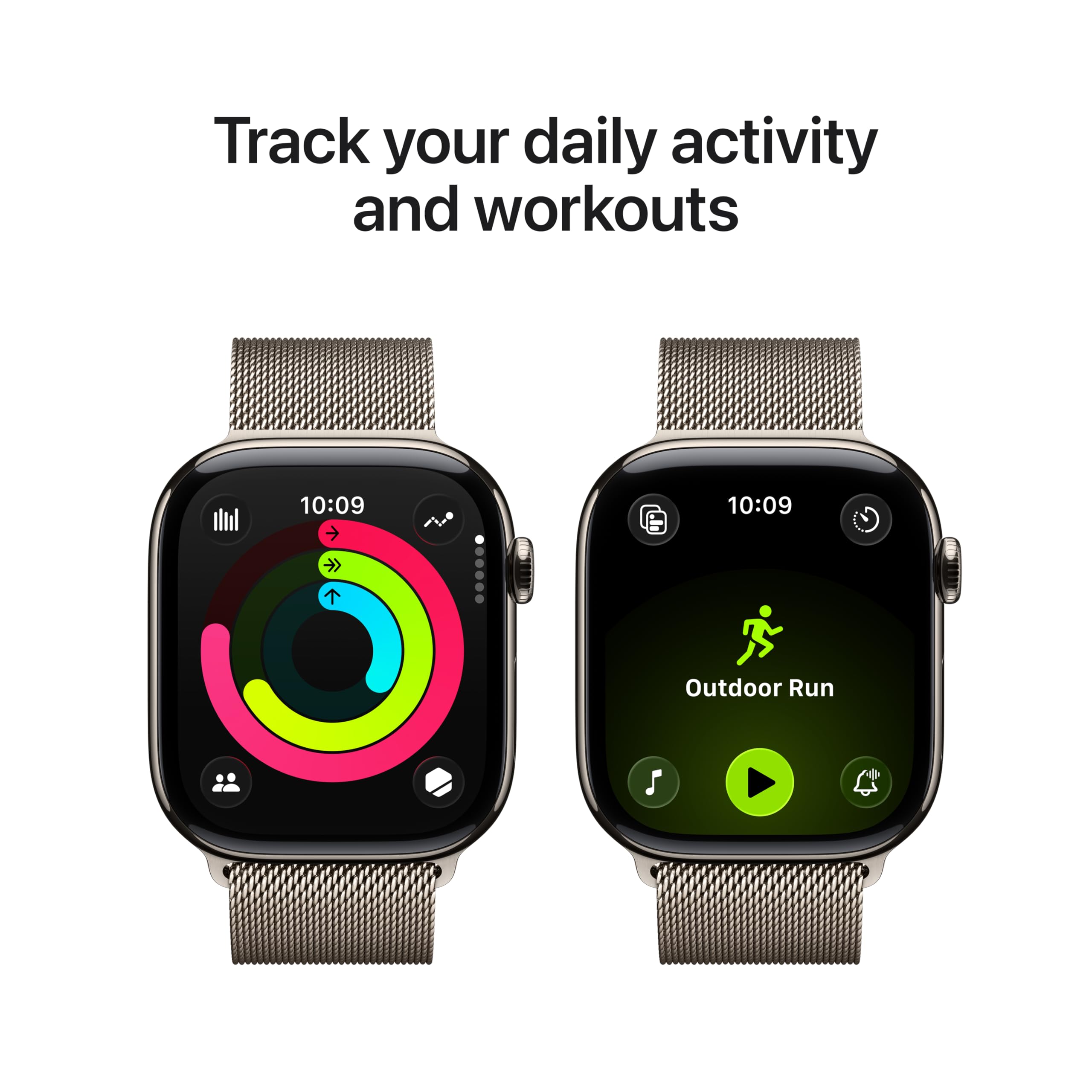 Apple Watch Series 11 [GPS 42mm] Smartwatch with Rose Gold Aluminum Case with Light Blush Sport Band - S/M. Sleep Score, Fitness Tracker, Health Monitoring, Always-On Display, Water Resistant