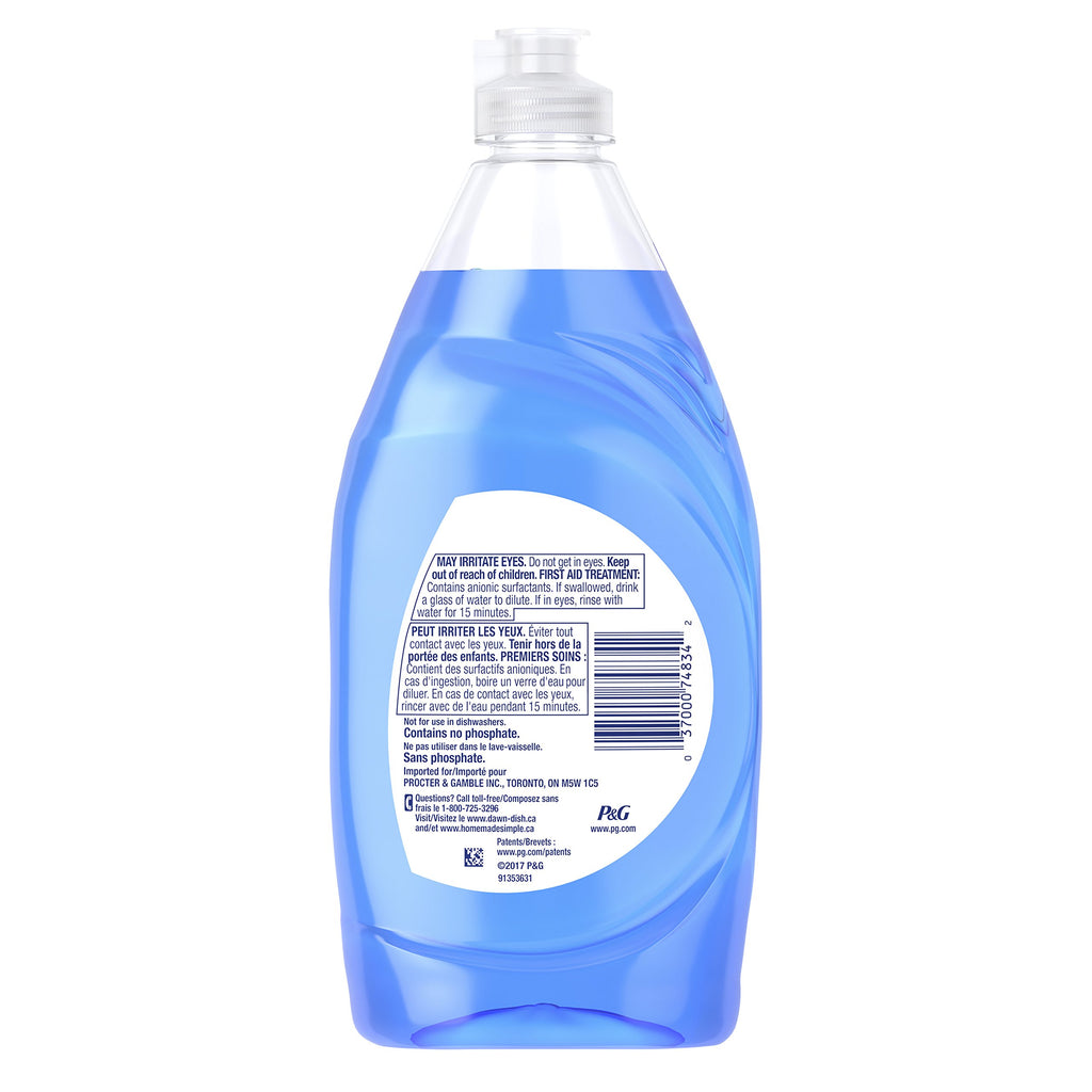 Dawn Ultra Original Dish Soap Refill Jug, Large Size Blue Liquid Dishwashing Detergent, Powerful Dish Soap for Grease, 51.5 oz
