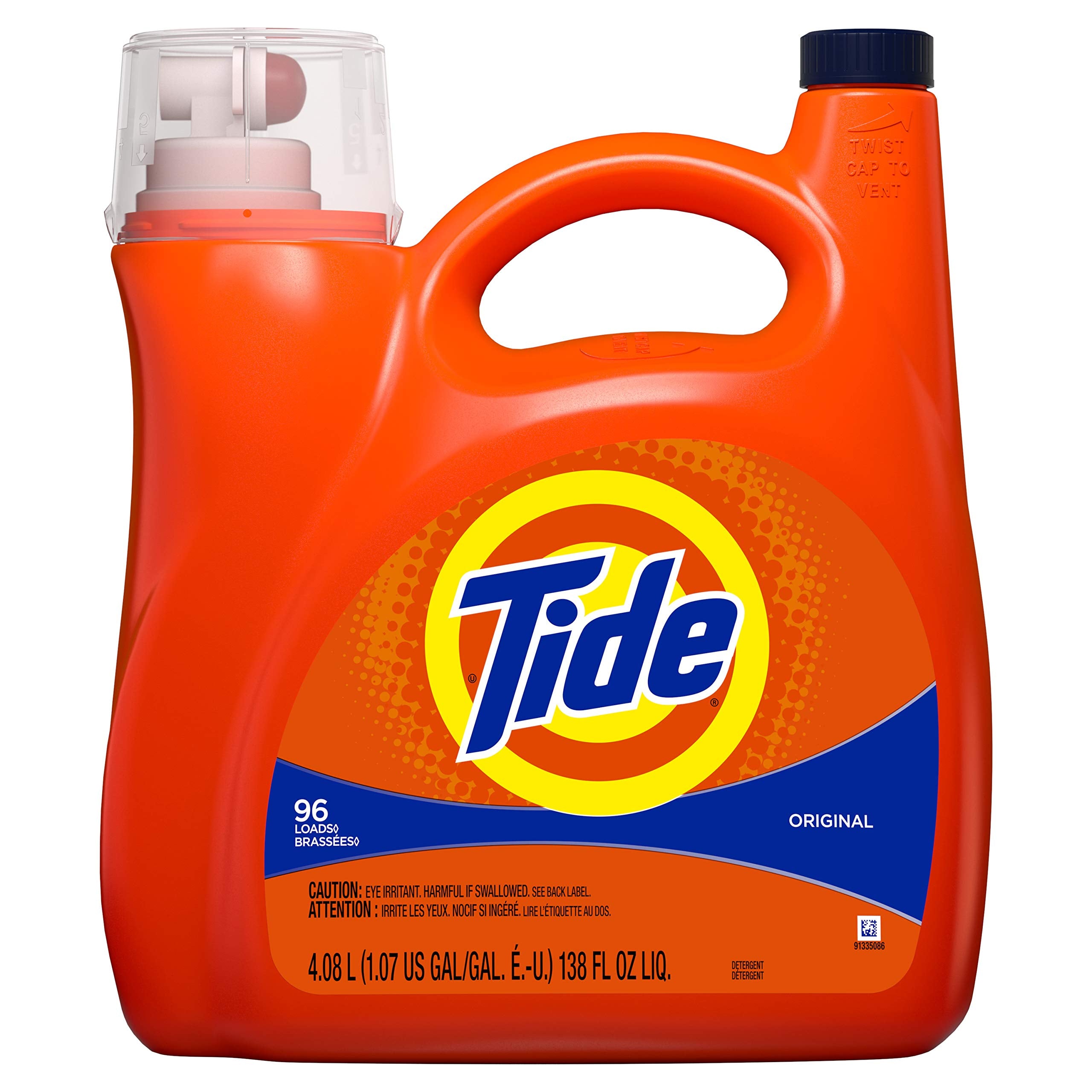 Tide Liquid Laundry Detergent, Original Scent, 125 fl oz, 100 Loads, Boosted Clean Even in Cold Water with Concentrated Washing Soap