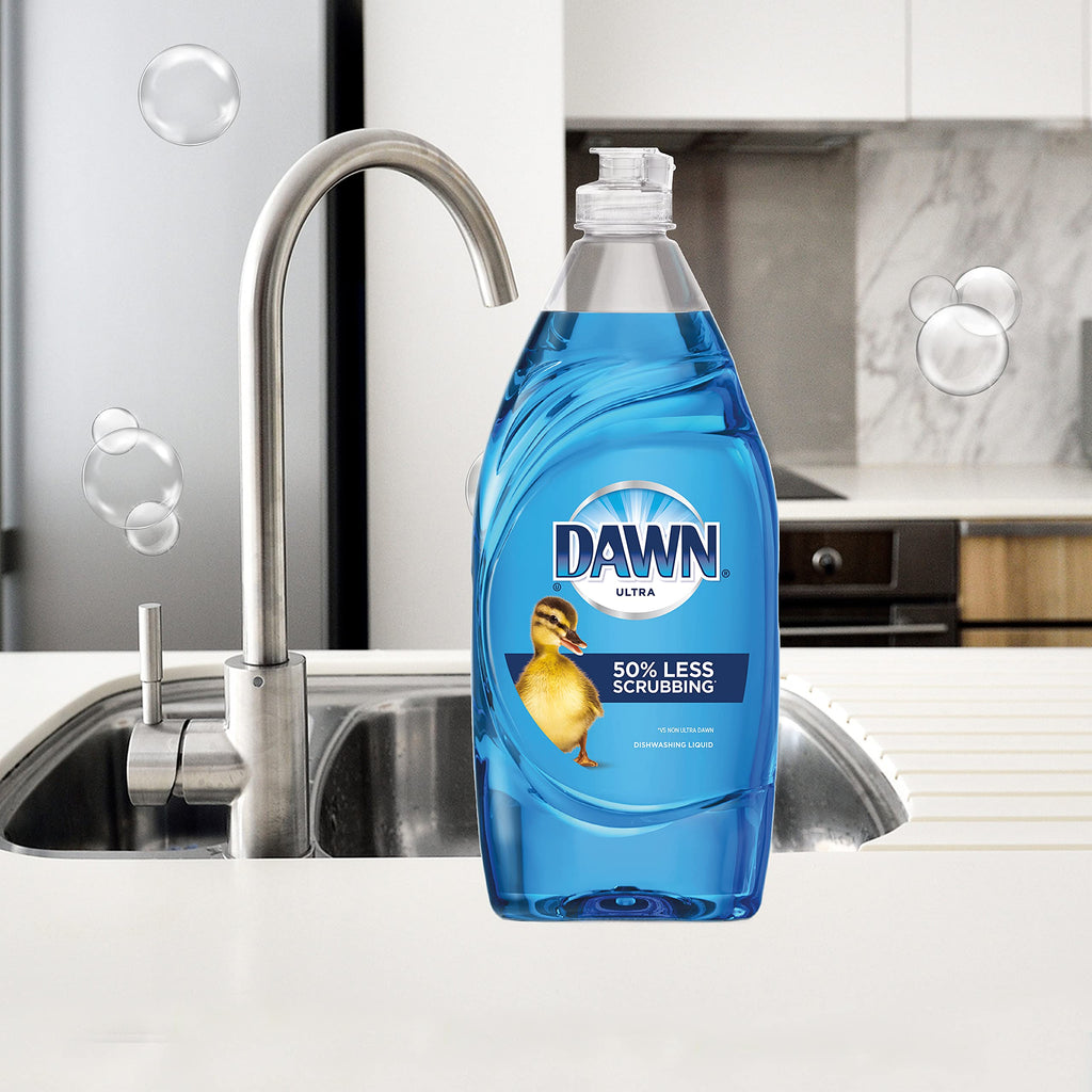 Dawn Ultra Original Dish Soap Refill Jug, Large Size Blue Liquid Dishwashing Detergent, Powerful Dish Soap for Grease, 51.5 oz
